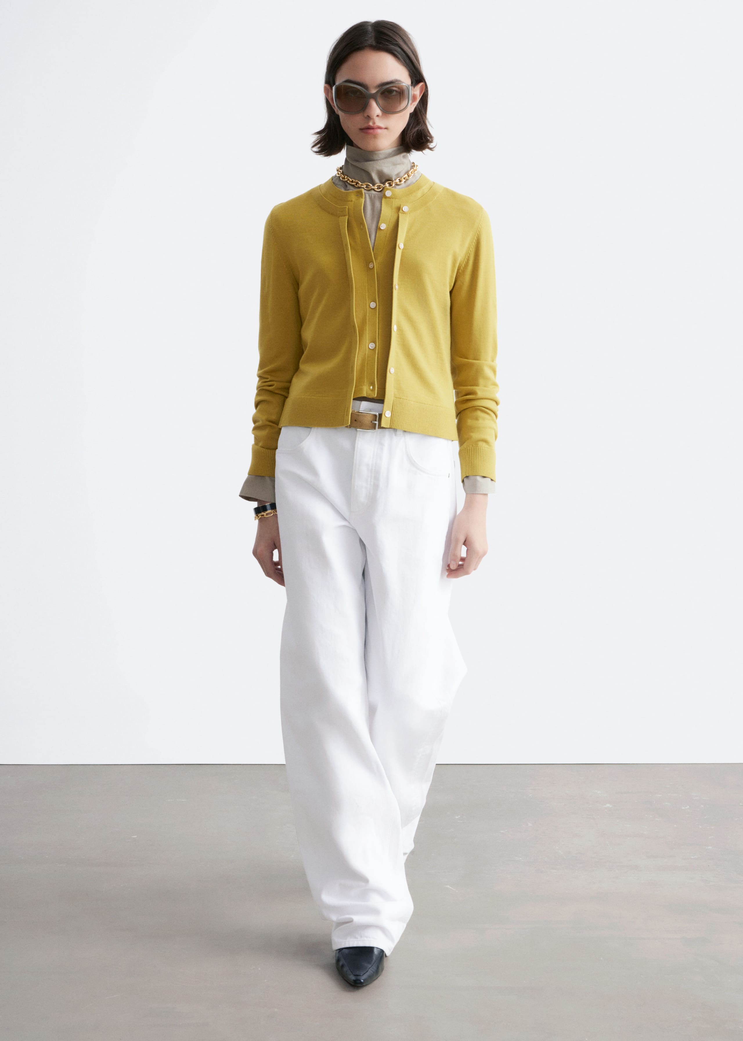 Image of Double-Layer Wool Cardigan