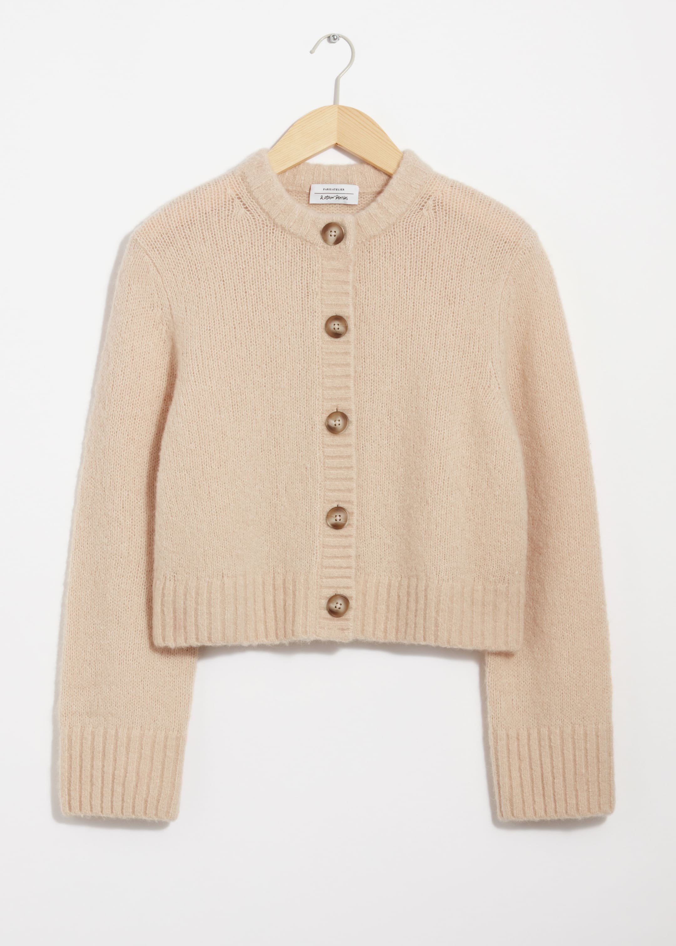 Grotere afbeelding bekijken: Buttoned Knit Cardigan - Beige - DAMES | H&M BE 1
