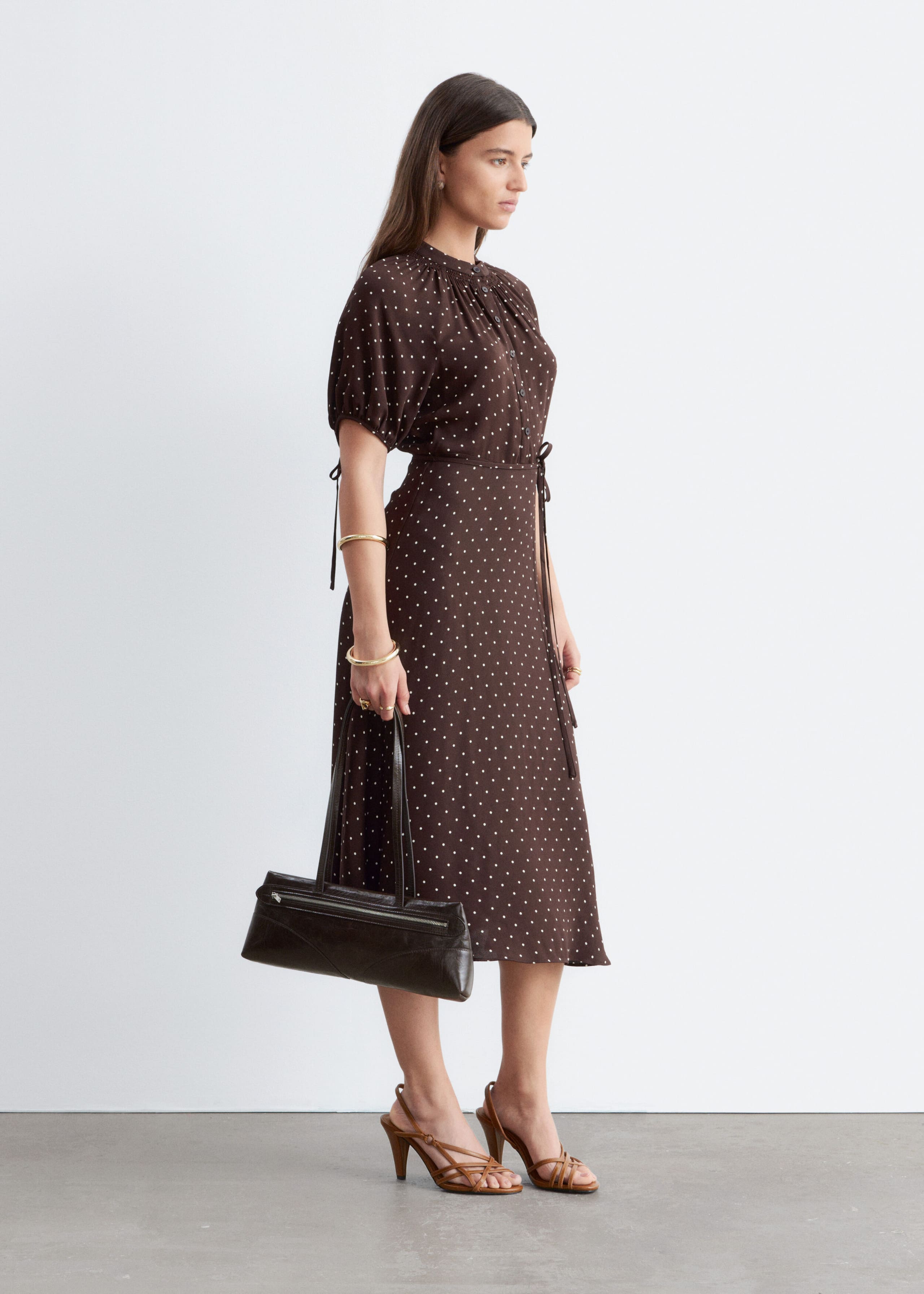 Image of Tie-Waist Midi Dress
