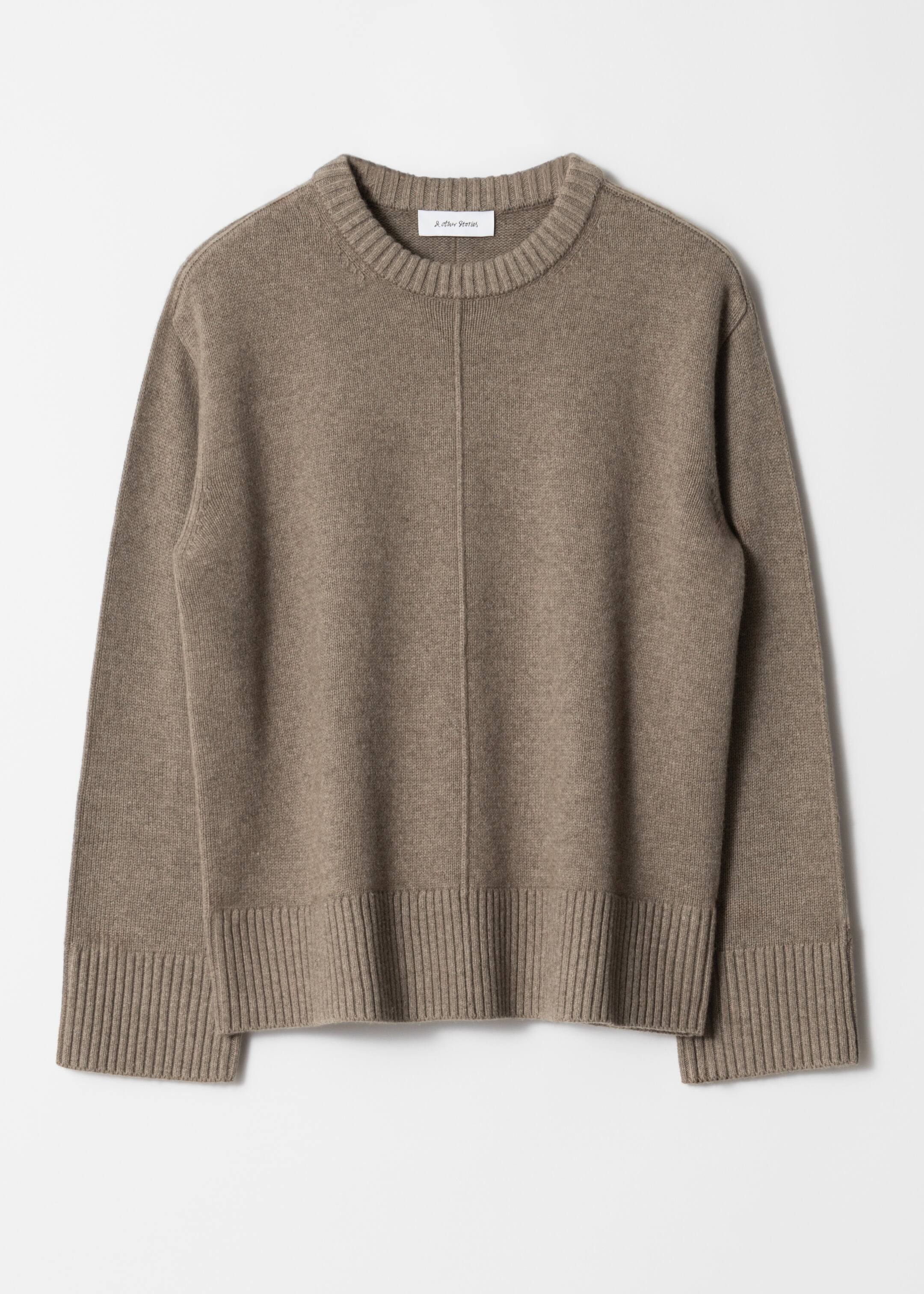 Grösseres Bild ansehen: Oversized-Strickpullover - Graubraun - DAMEN | H&M CH 1