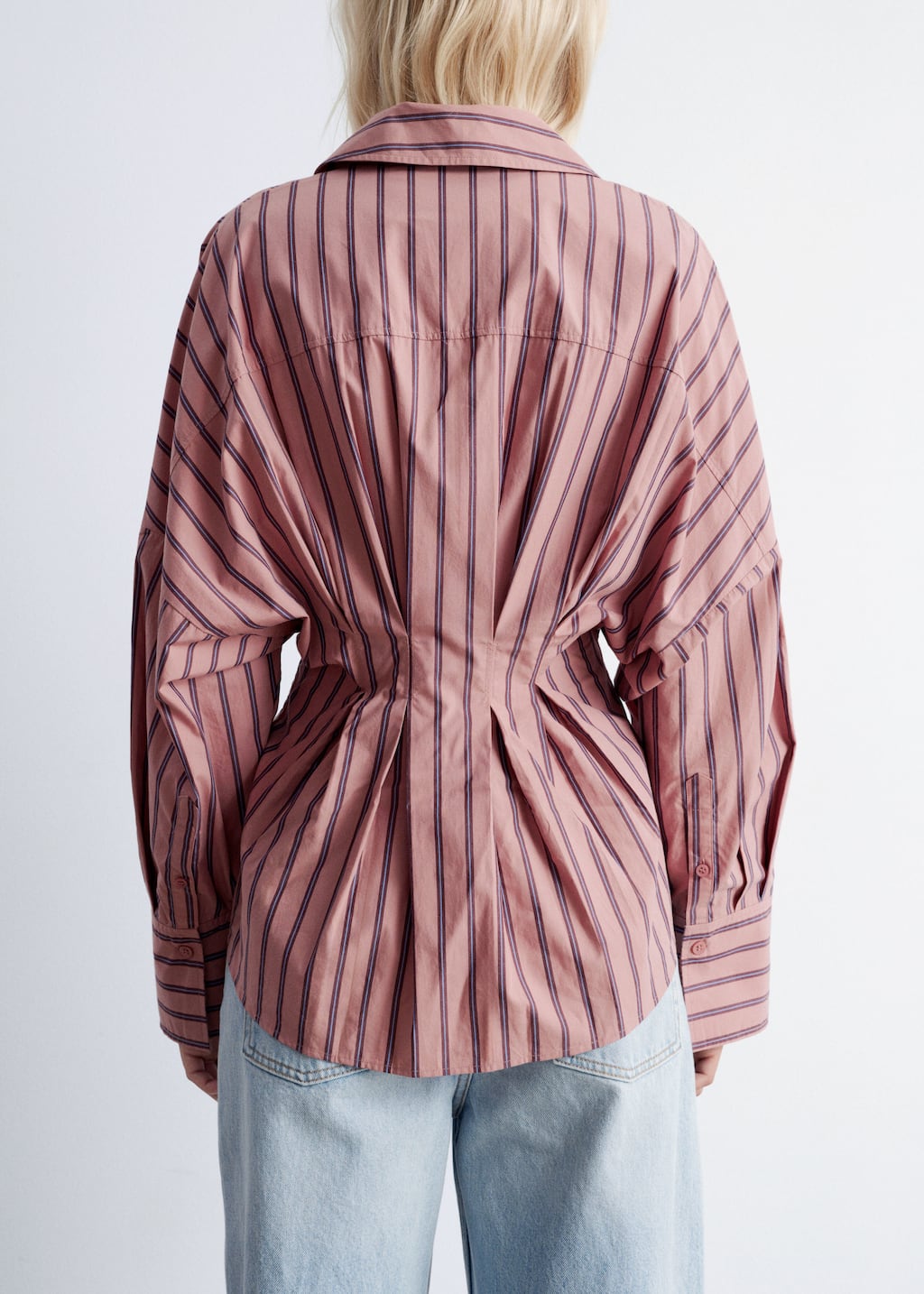 Image of Fitted-Waist Cotton Shirt