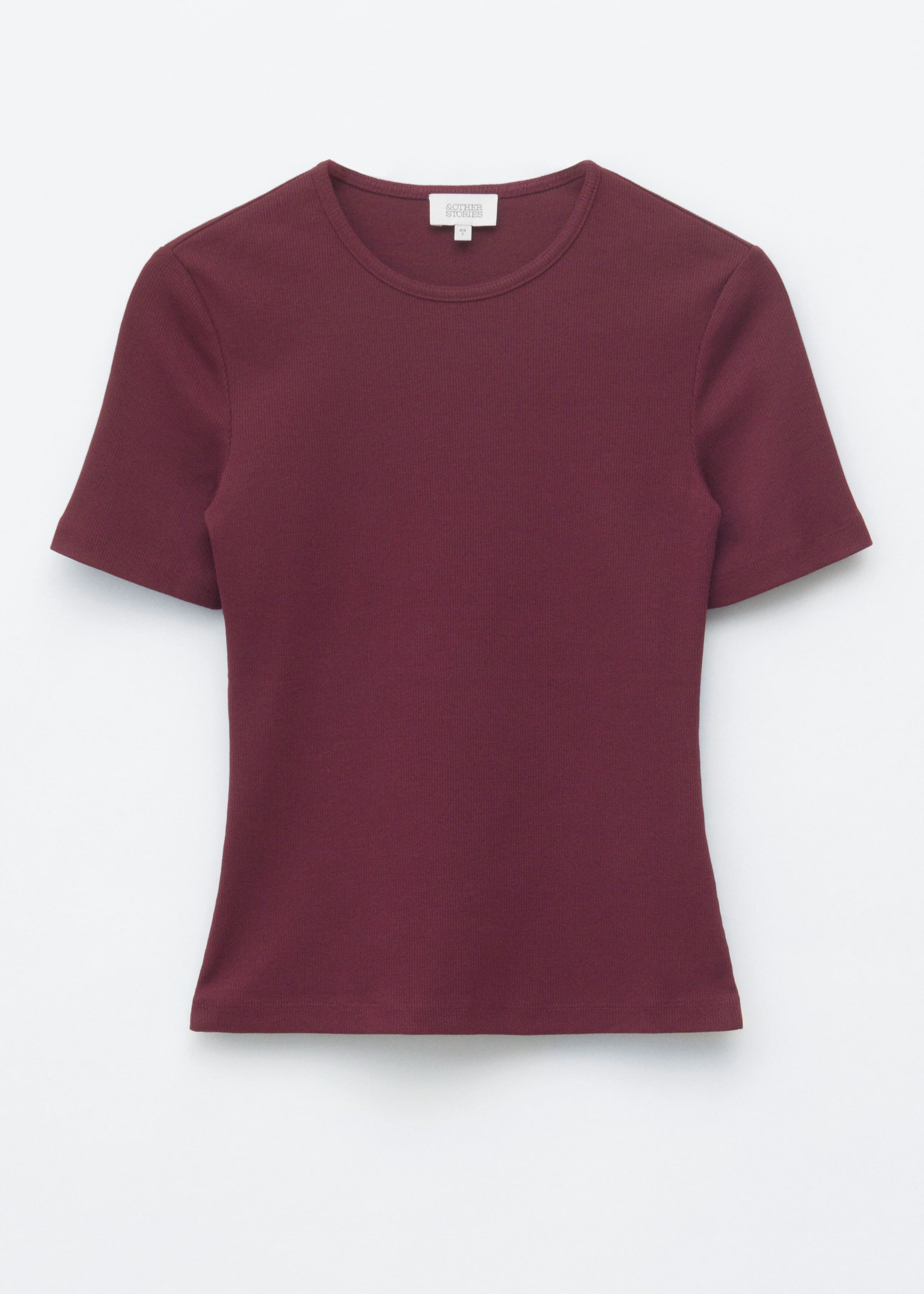 Ribbed T-shirt - Dark Red - Still Life