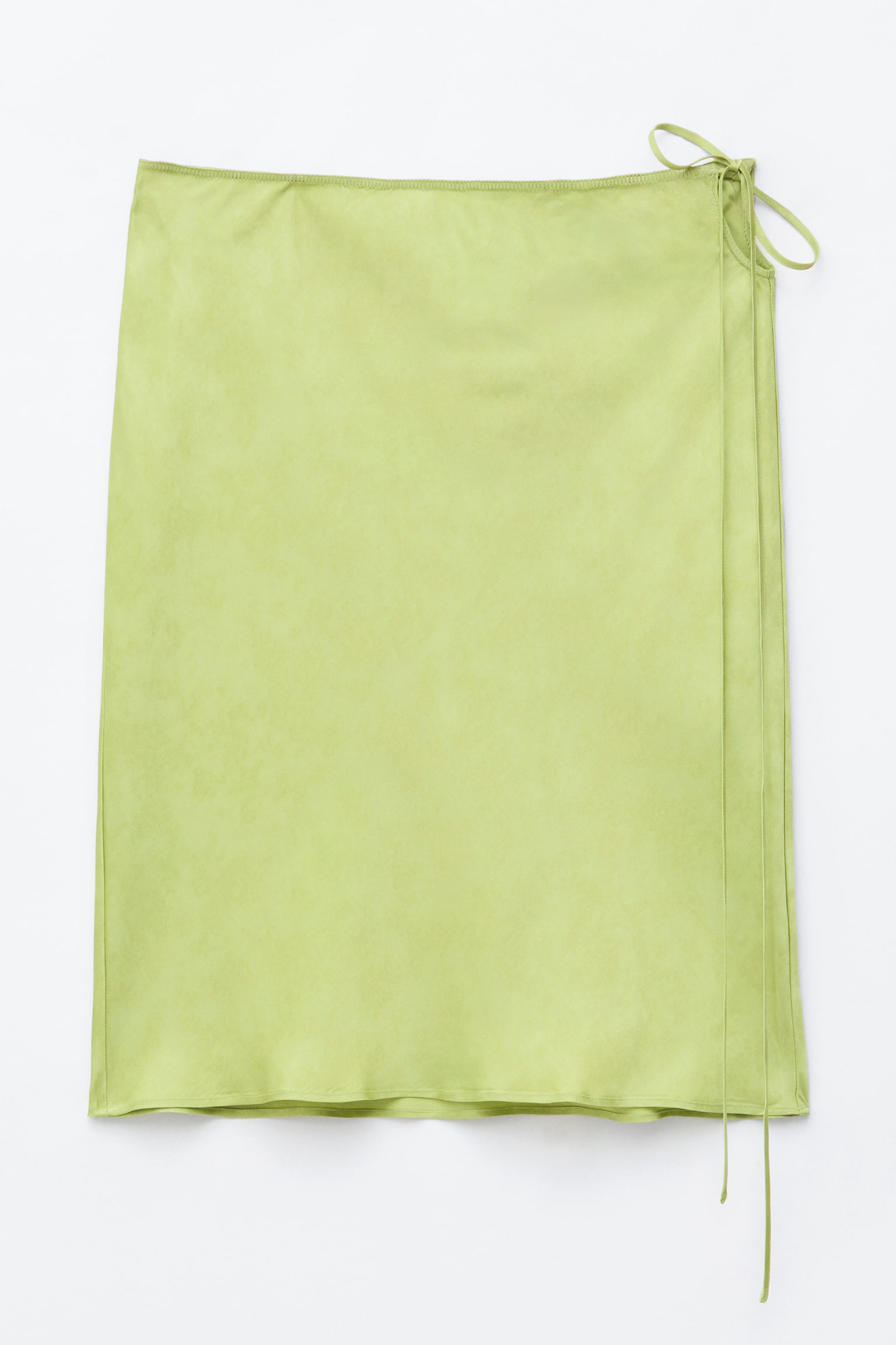 Satijnen sliprok tot op de knie - Lichtgroen - 2