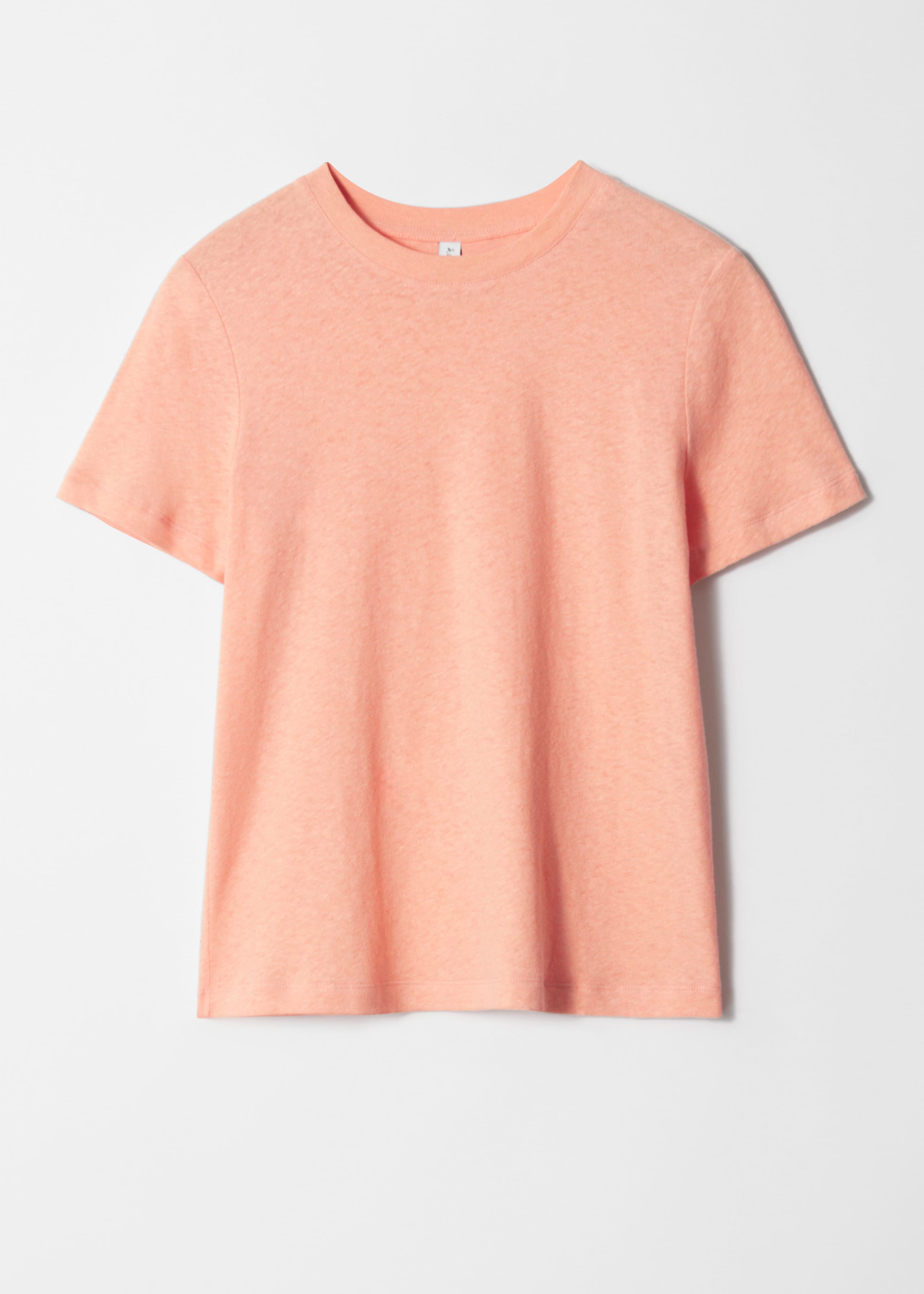 Linen-Blend T-Shirt - Peach - Still Life