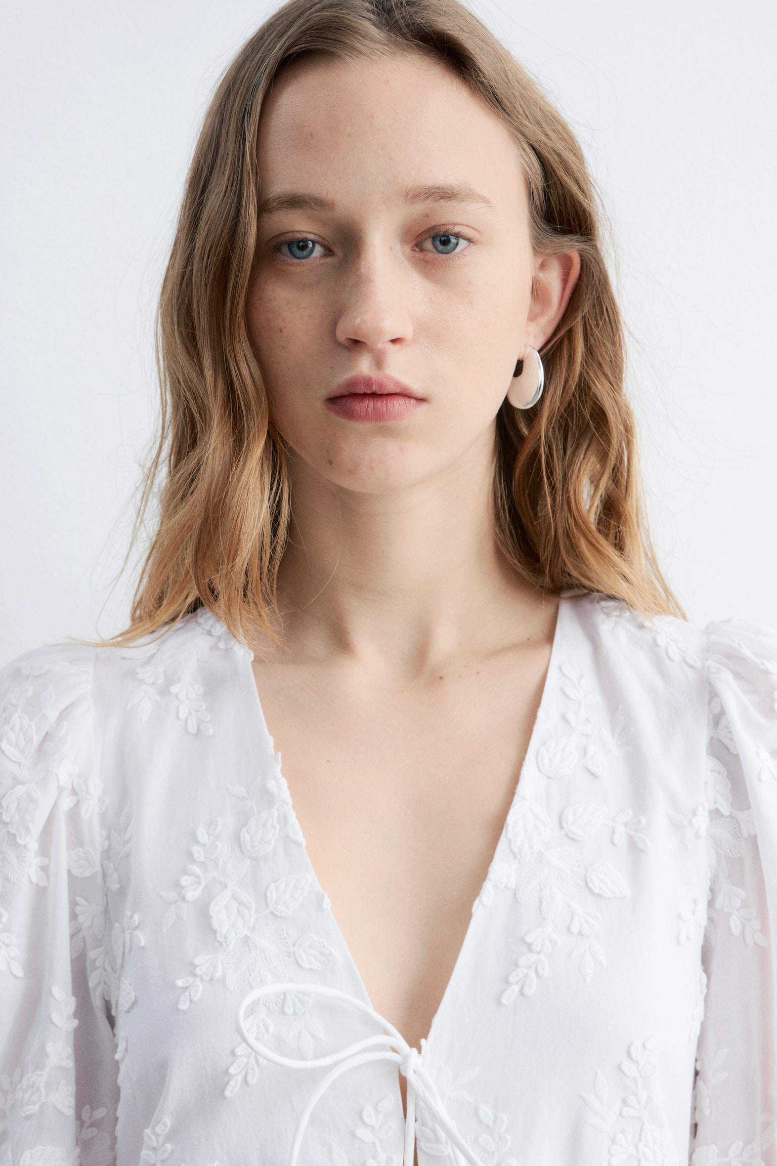 Minivestido bordado - Blanco - 7