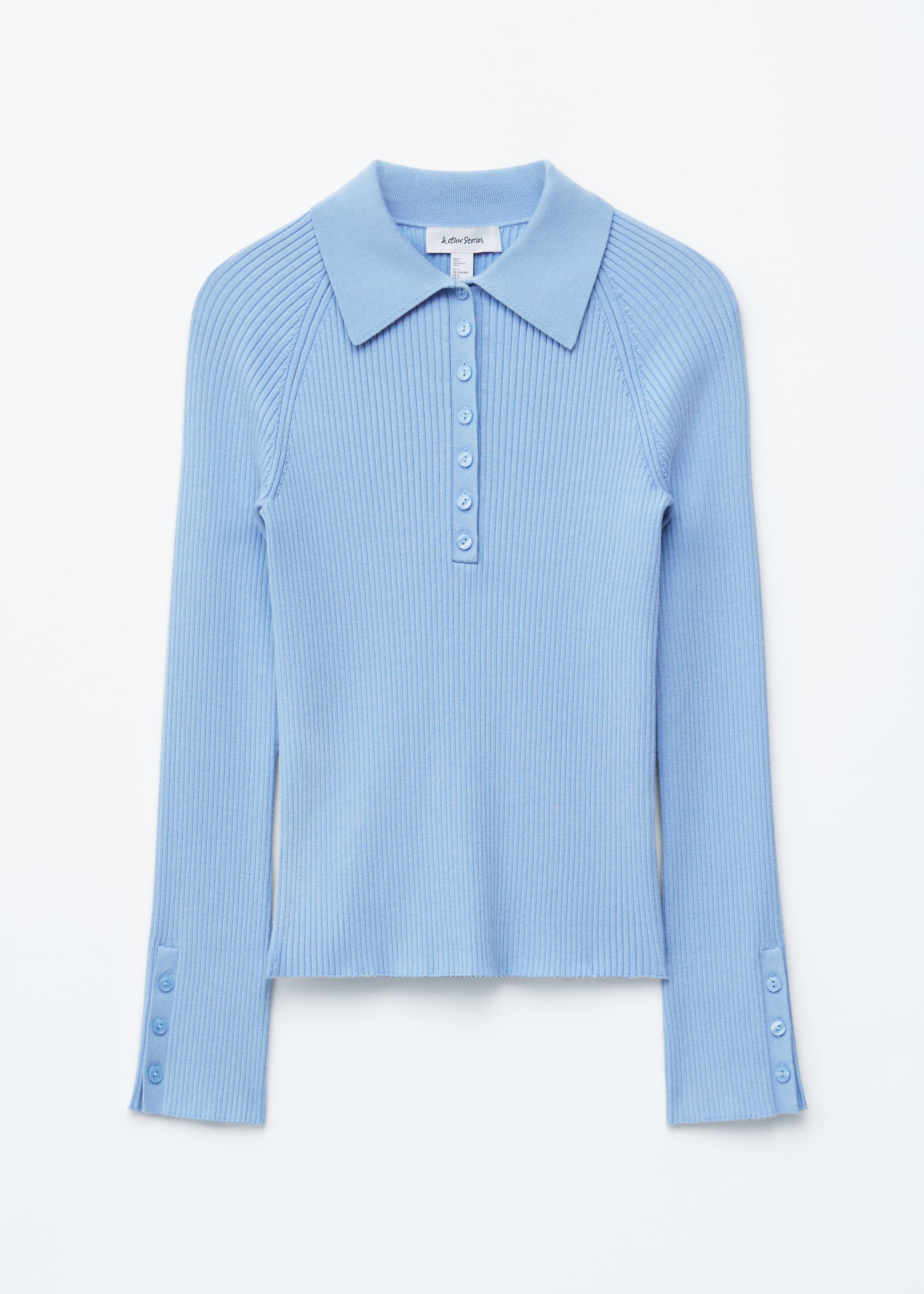 Agrandir l'image: Polo en maille côtelée - Bleu clair - FEMME | H&M FR 6