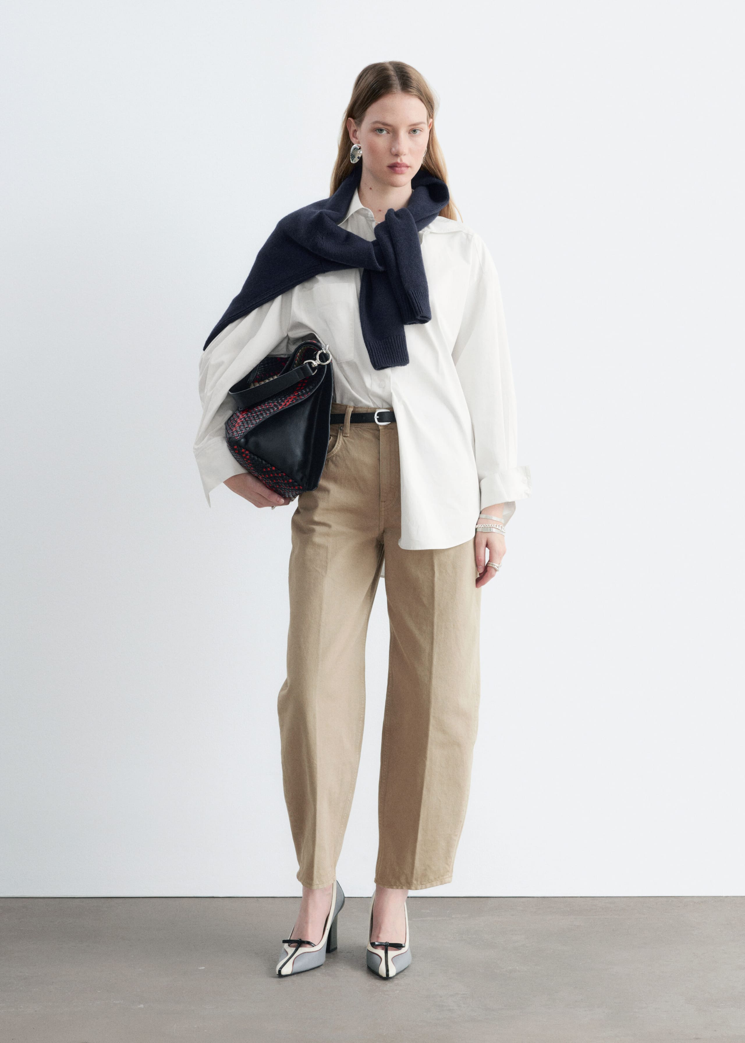 Barrel-Leg Ankle Jeans - Beige - Lookbook