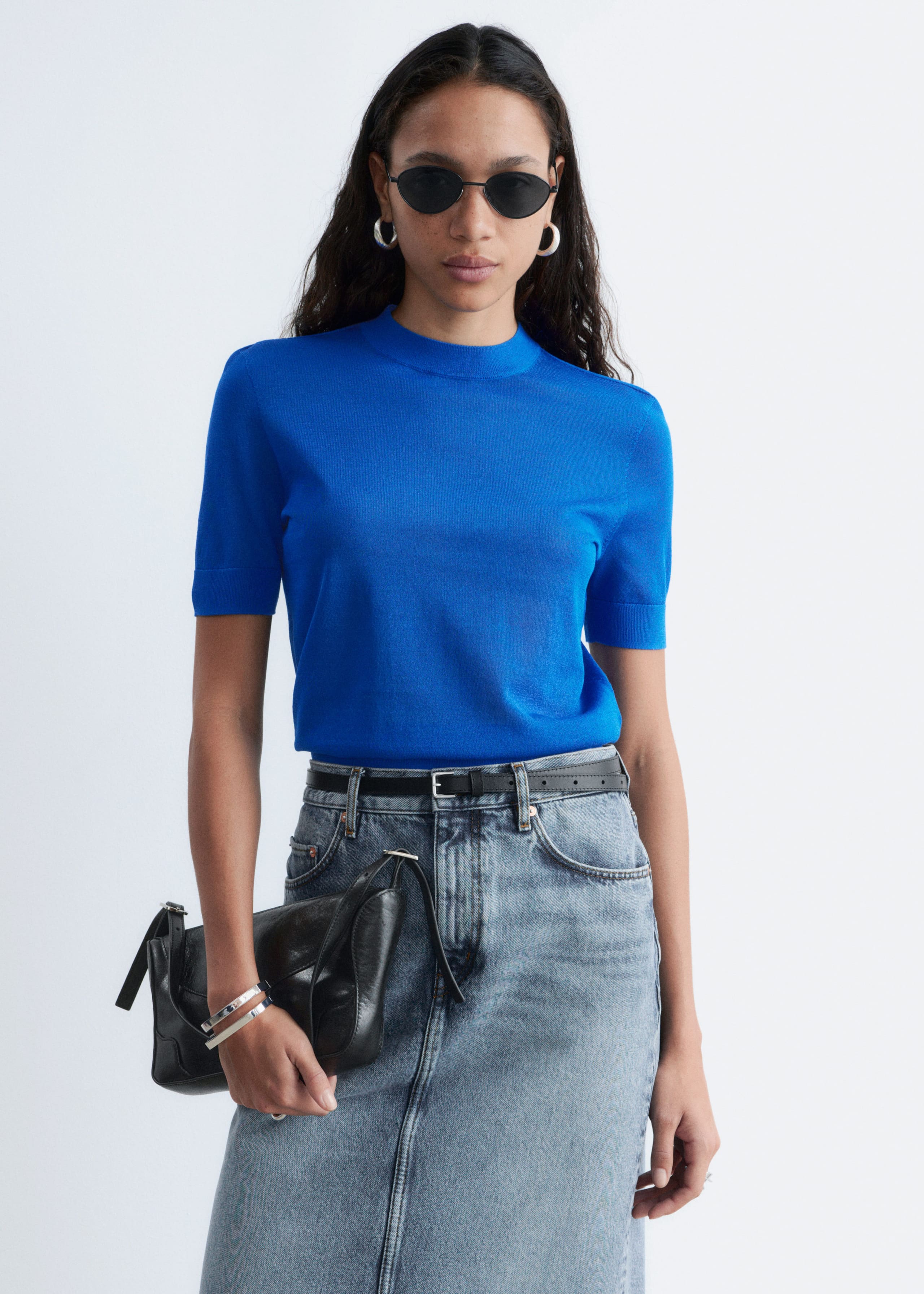 Image of Fine-Knit T-Shirt