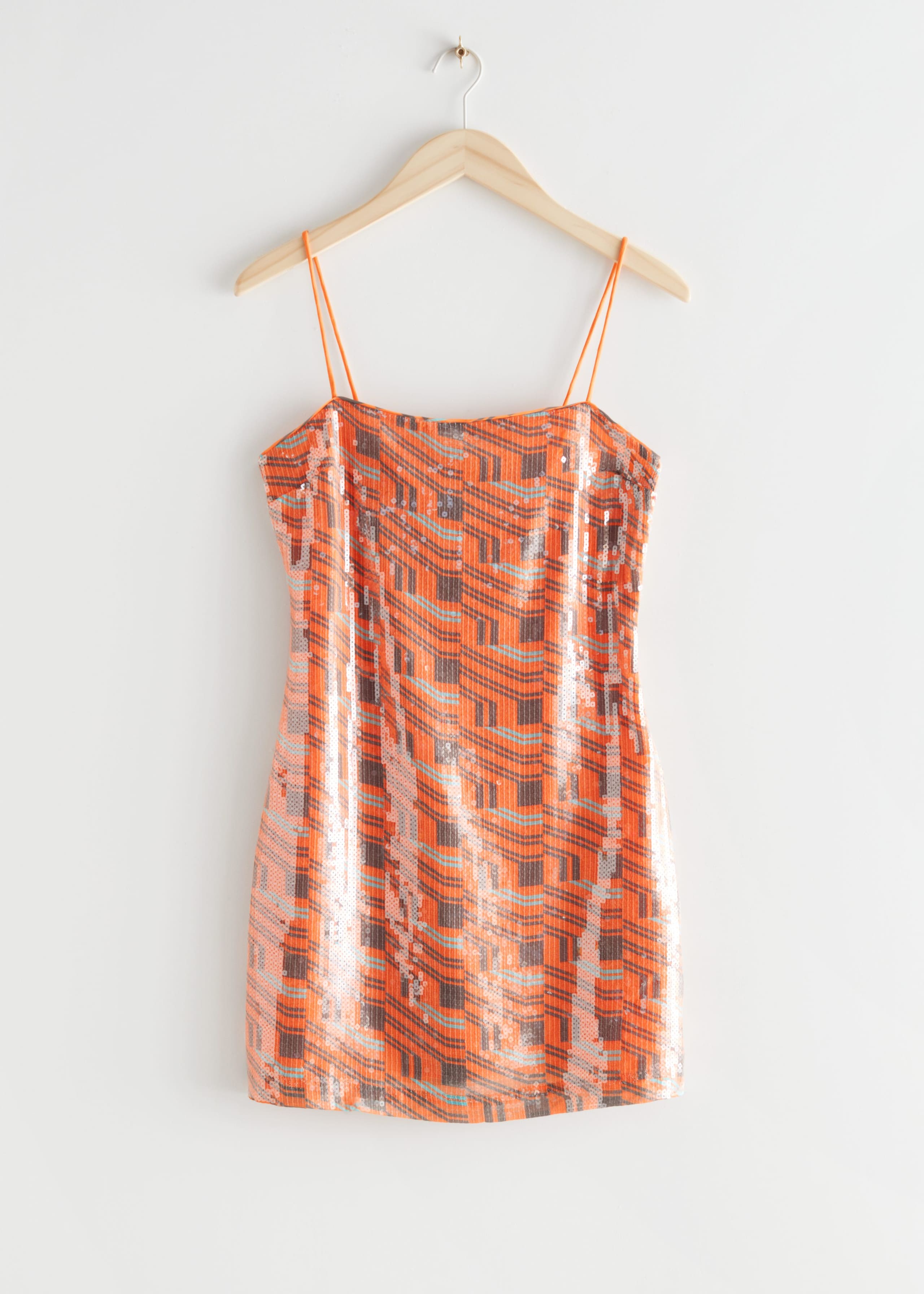 Robe courte à bretelles - Imprimé orange - Still Life