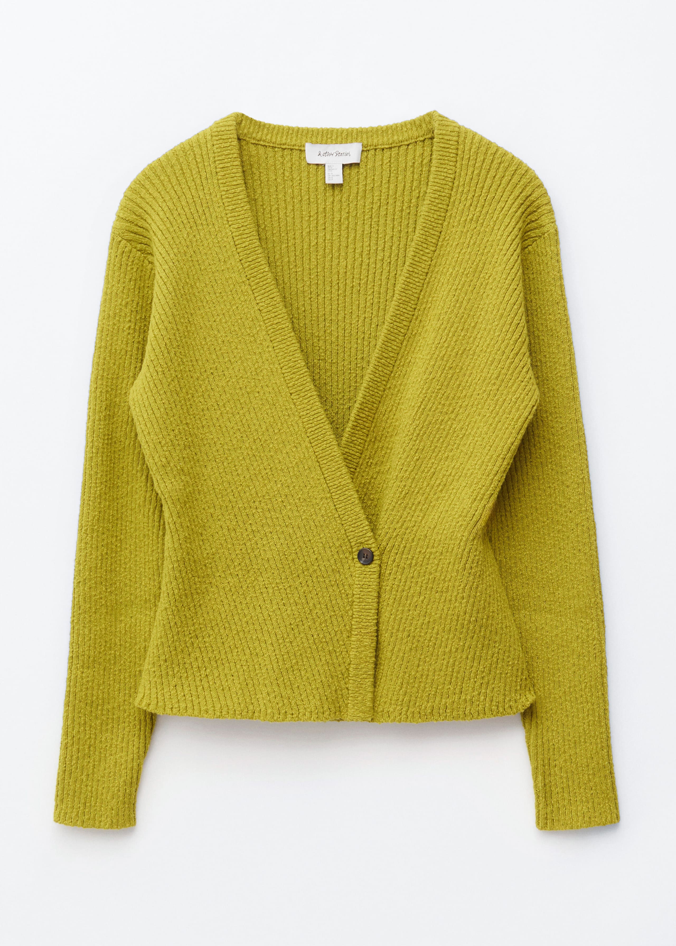 Image of Ribbed Cotton Cardigan