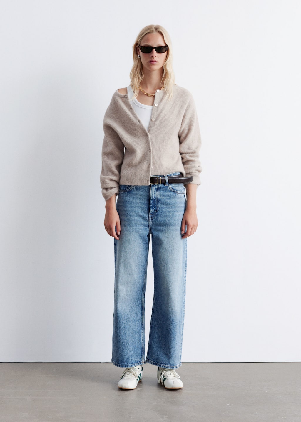 Alpaca-Blend Knitted Cardigan - Grey - Lookbook