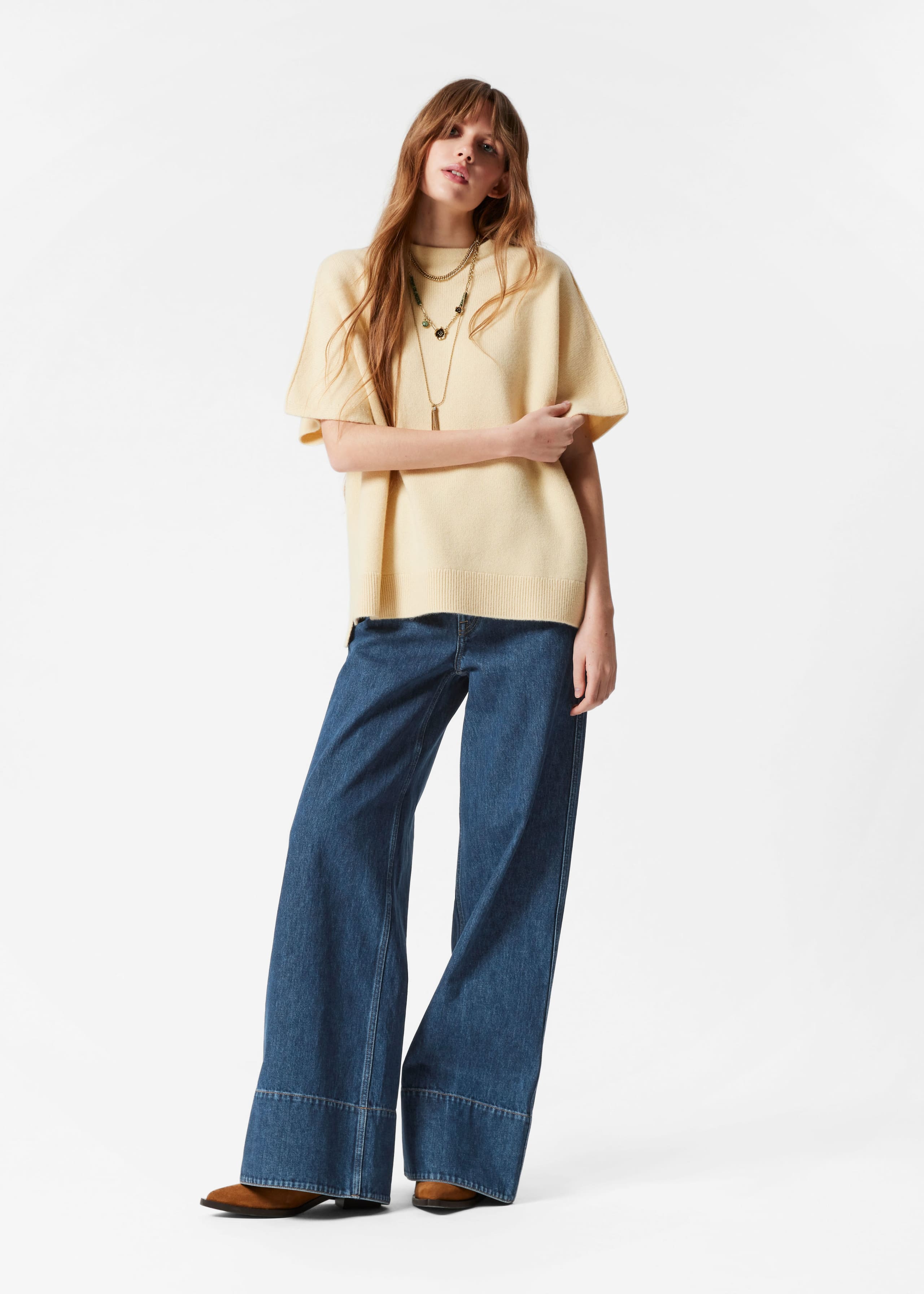 Top de punto de lana - Gris claro - Lookbook