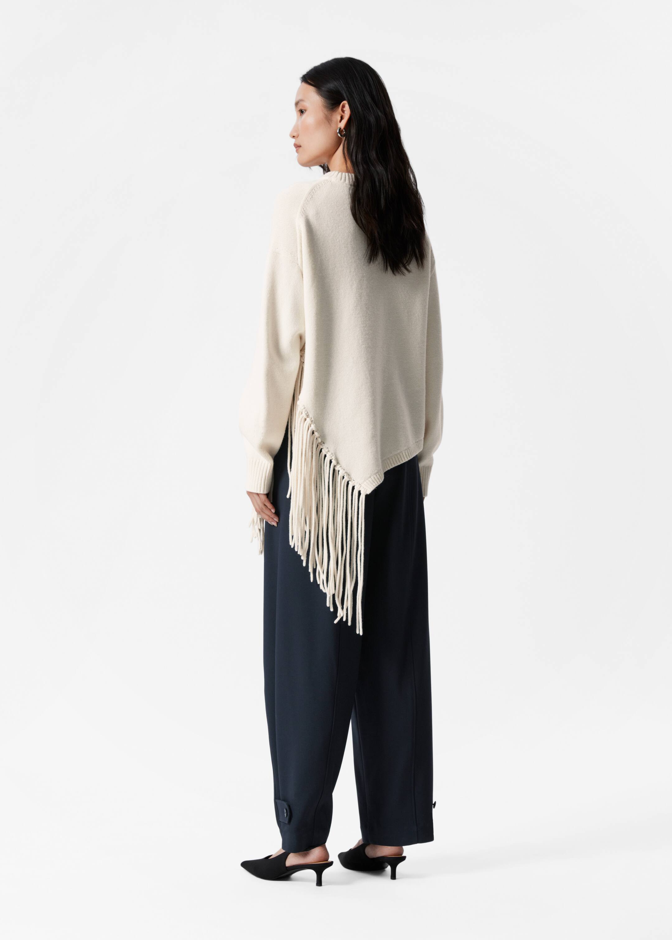 View larger image: Drawstring Trousers - Navy - Ladies | H&M GB 4