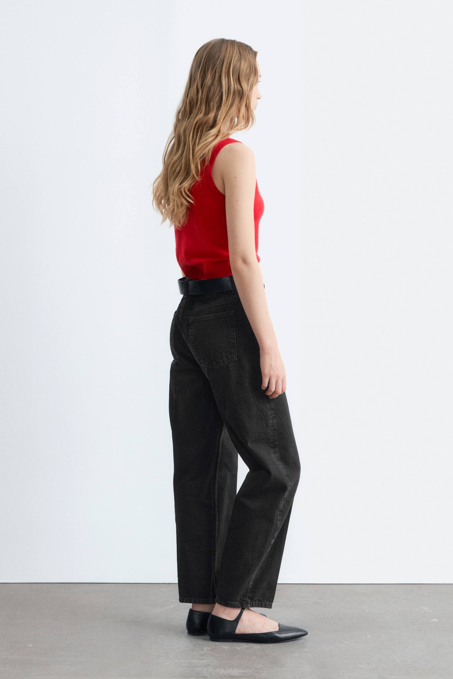 אפודת קשמיר סרוגה - אדום/תכלת - 8