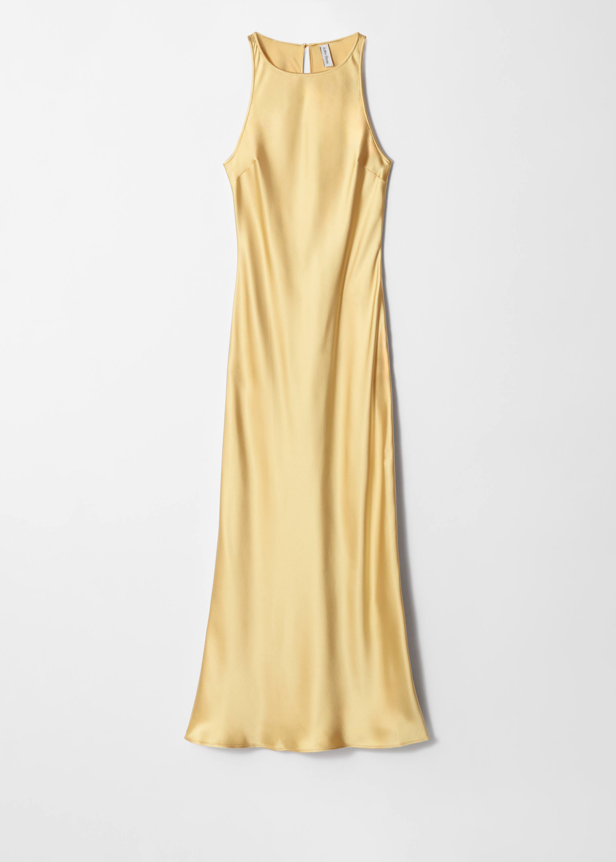Ver imagen más grande: Vestido midi de satén sin mangas - Amarillo pastel - MUJER | H&M ES 4