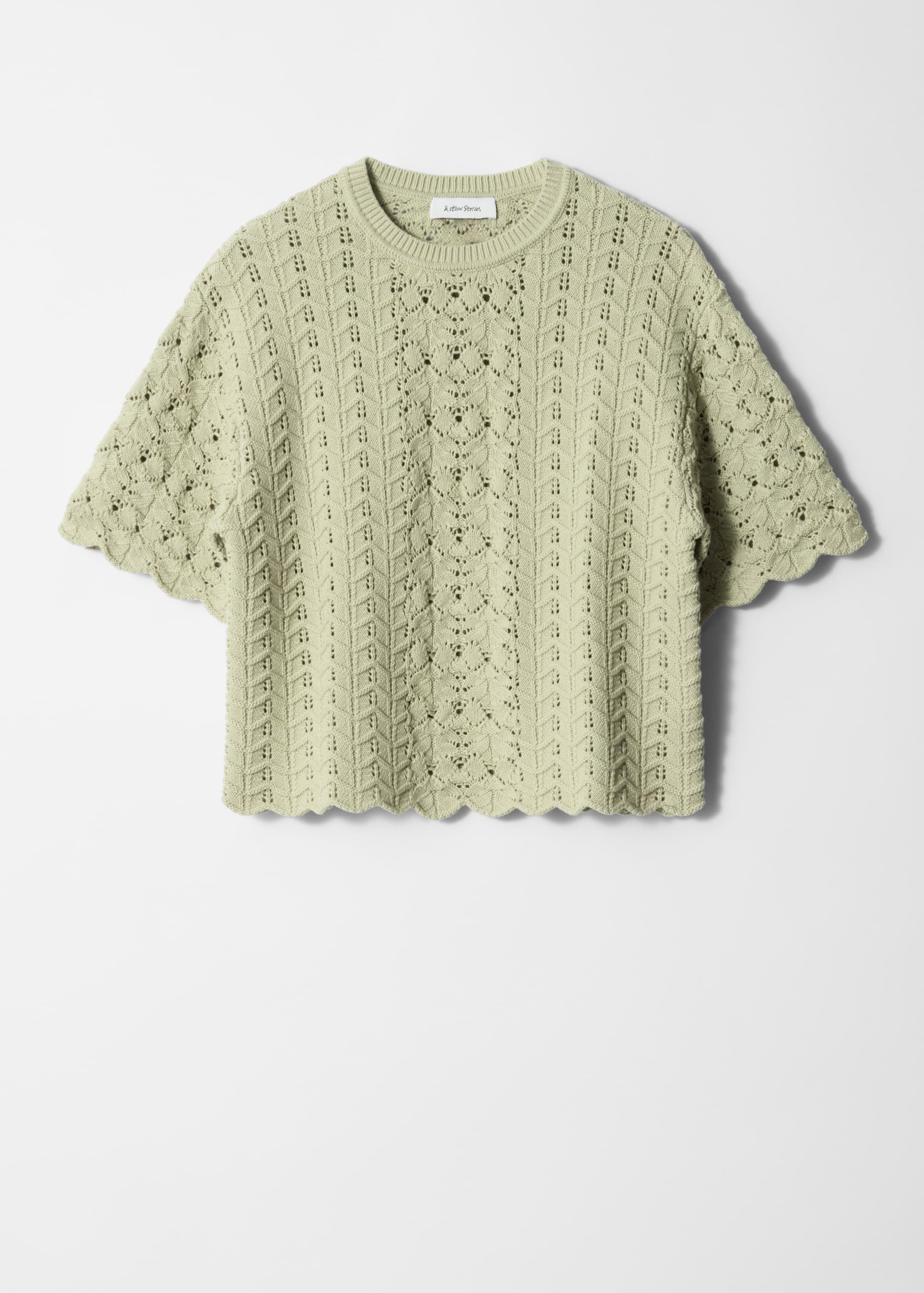 Zobrazit větší obrázek: Pointelle-Knit T-Shirt - Světle zelená - ŽENY | H&M CZ 5