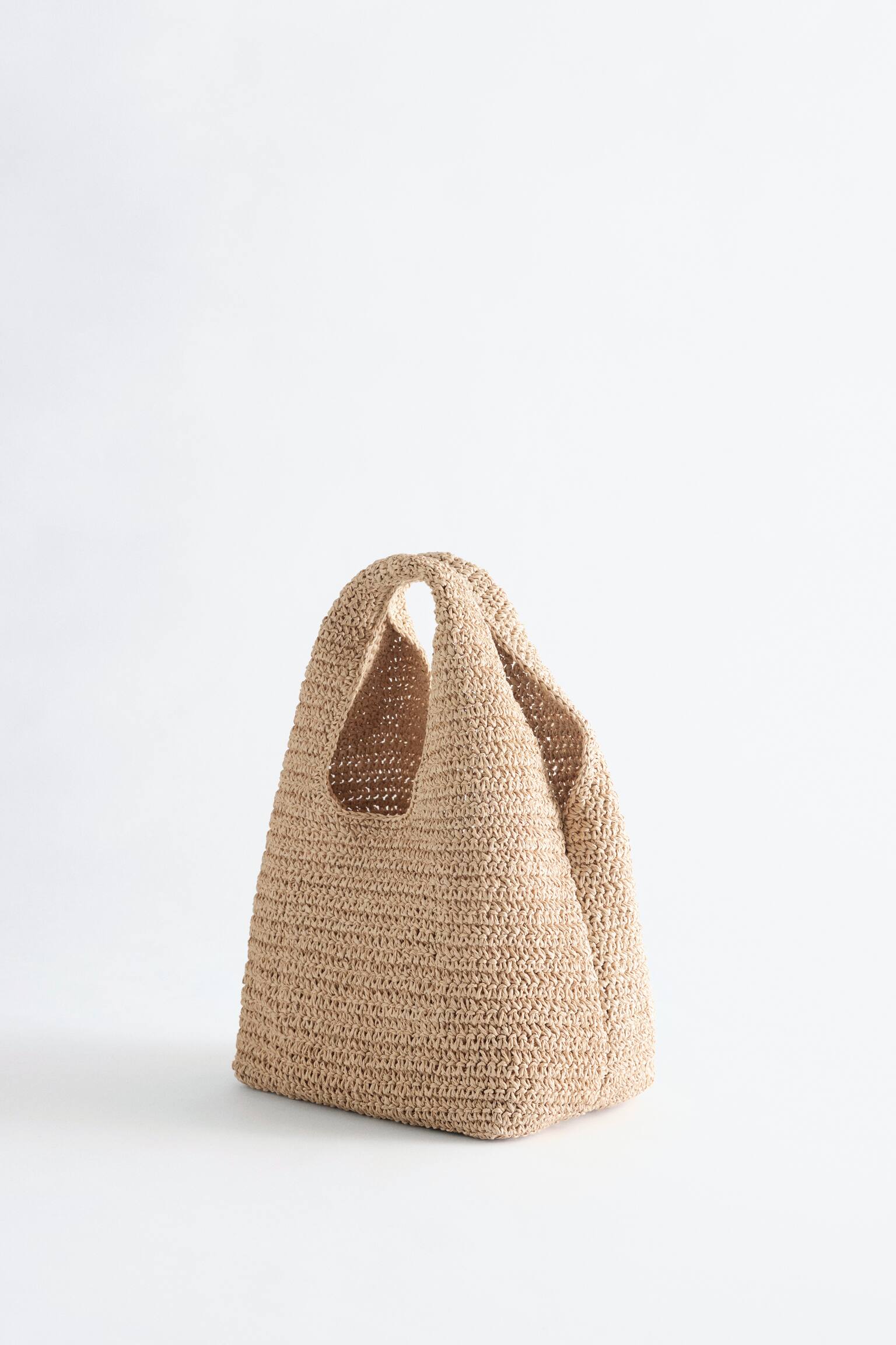 Mini-tote i pappersstrå-Beige - 3