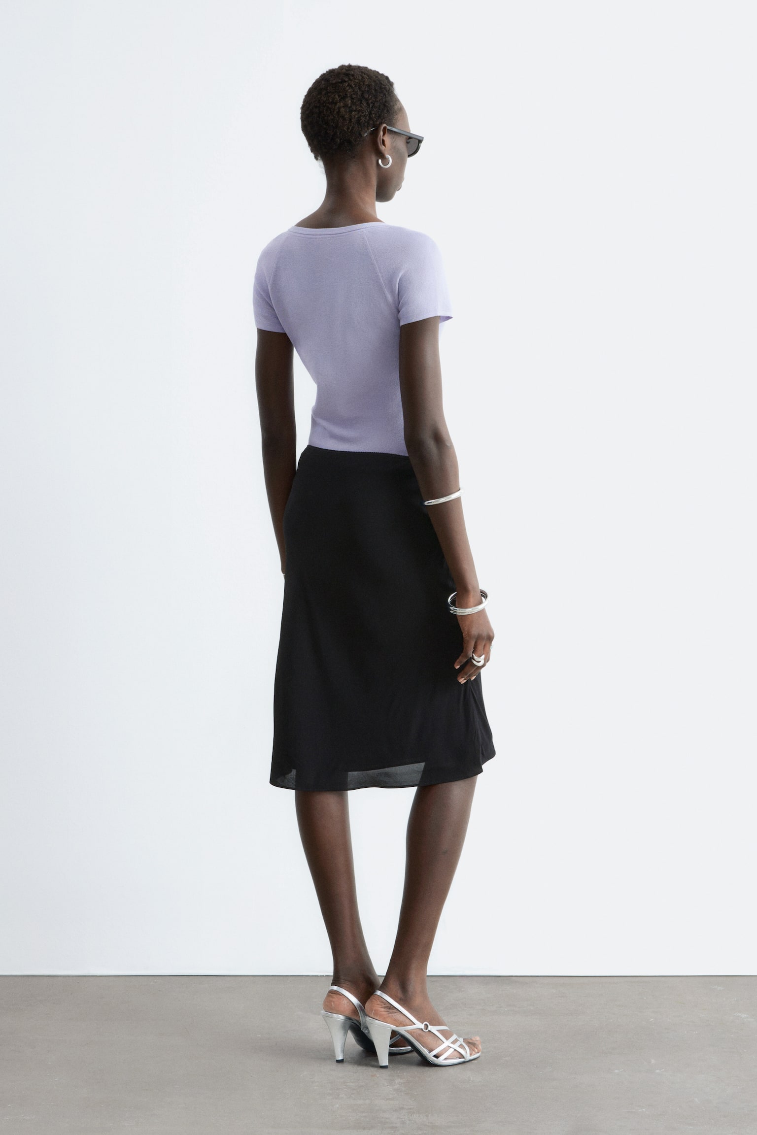 חצאית סליפ באורך הברך - 7