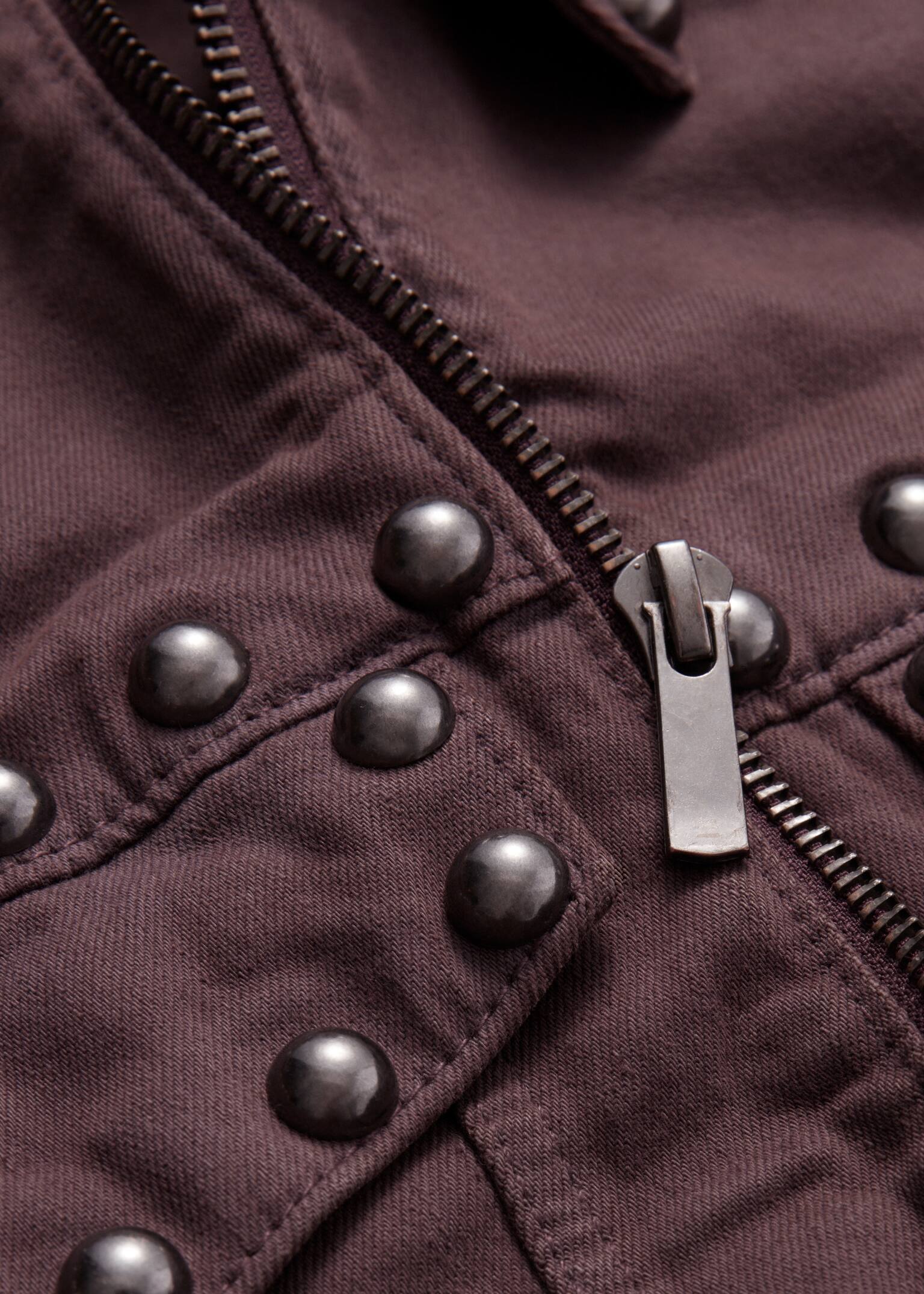 Kurtka z ćwiekami - Ciemnobrązowy - 2