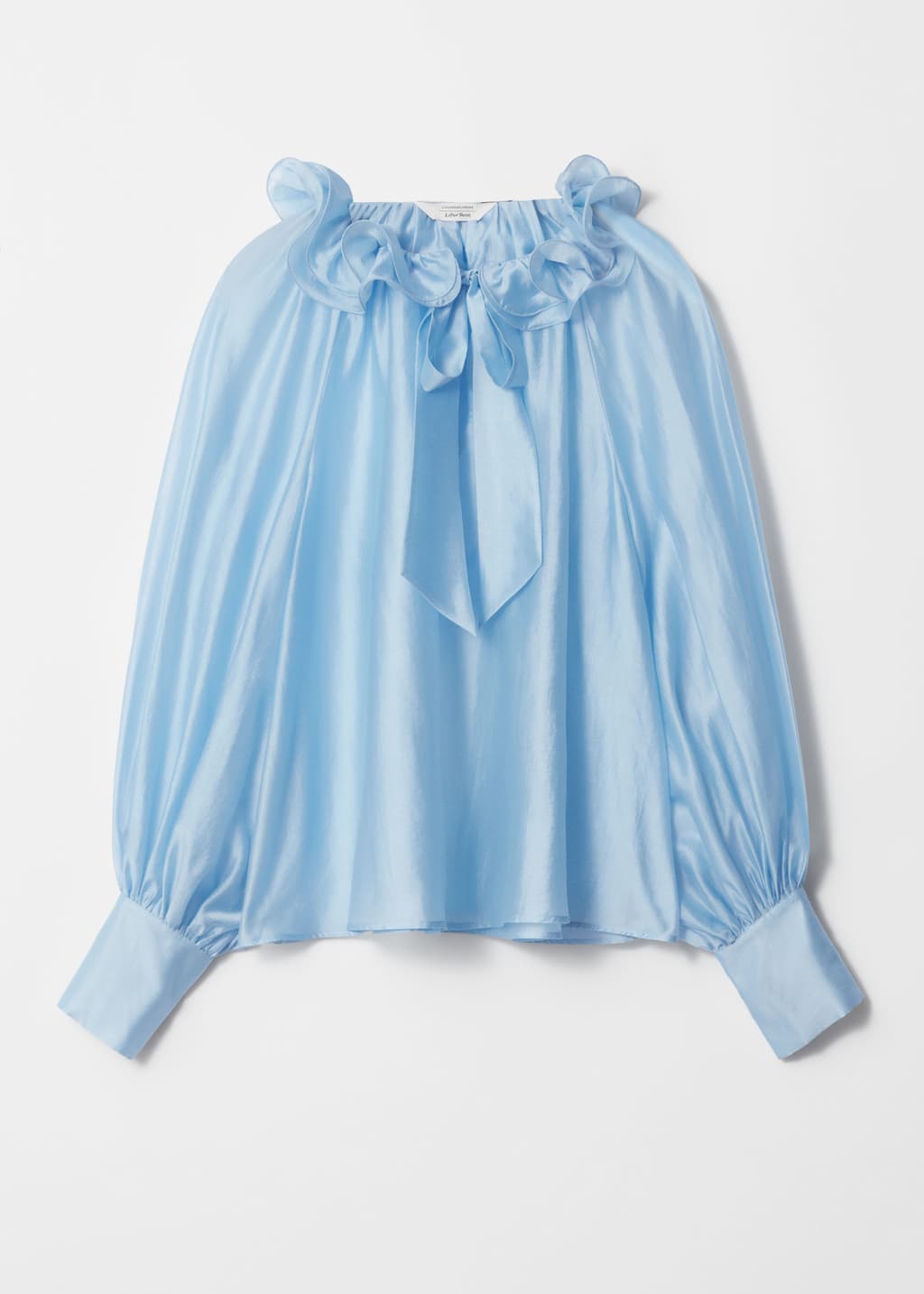 Ruffled Tie-Neck Blouse - Leopard - Still Life