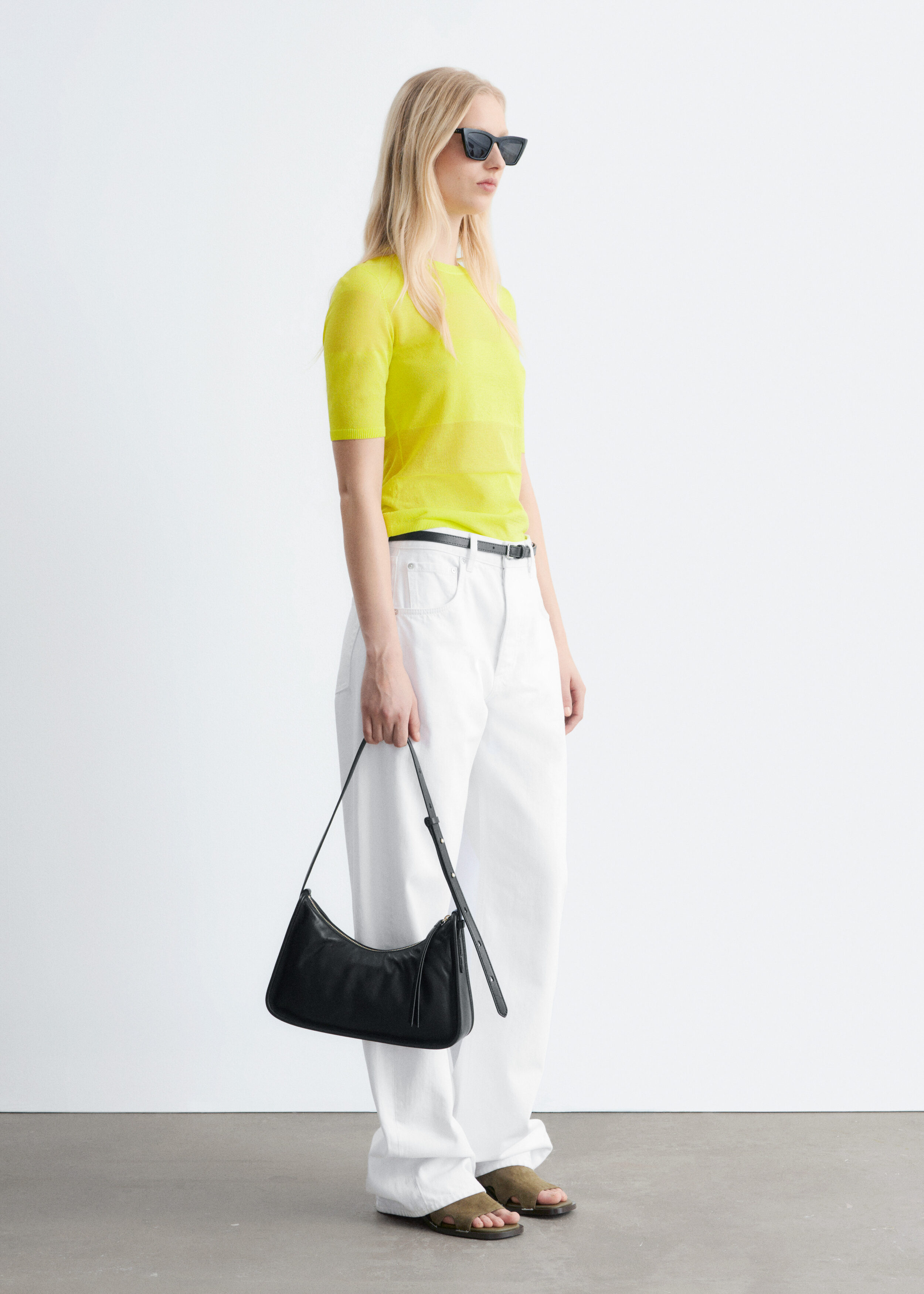 Sheer Knitted T-Shirt - Bright Yellow - & Other Stories US