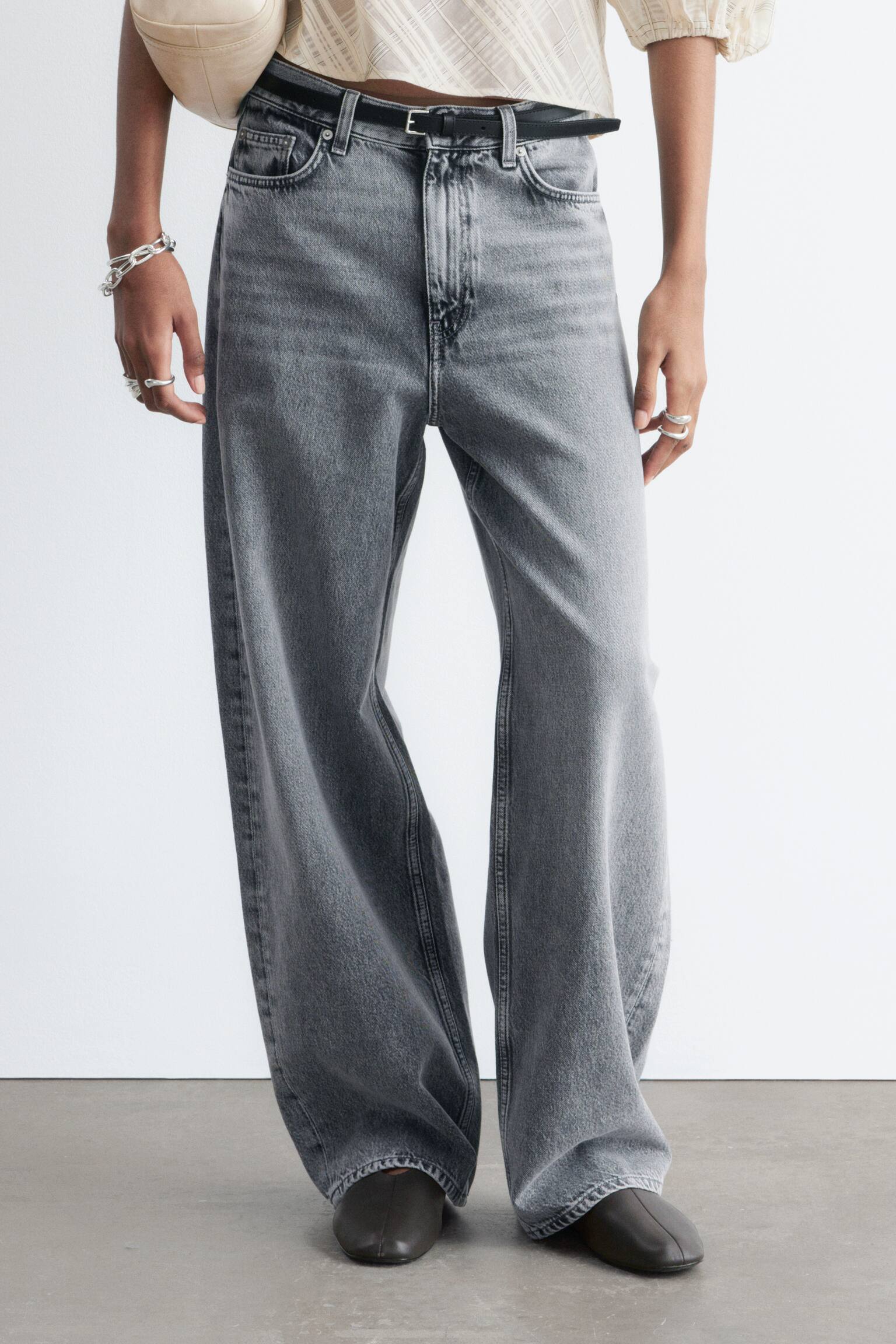 Calças baggy - Cinzento claro - 3