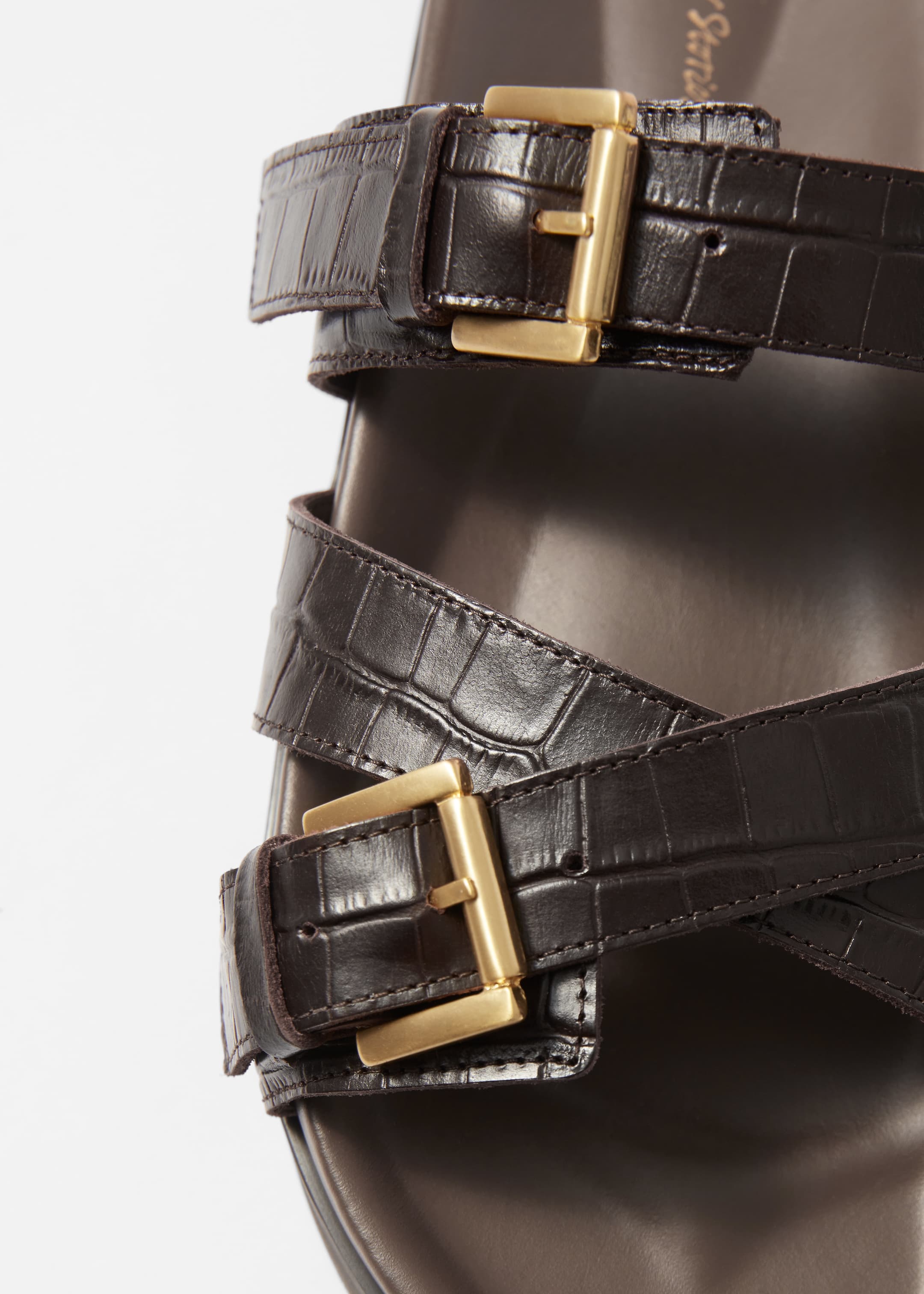 Zobrazit větší obrázek: Kožené sandály s překříženými pásky - Brown Leather - ŽENY | H&M CZ 5