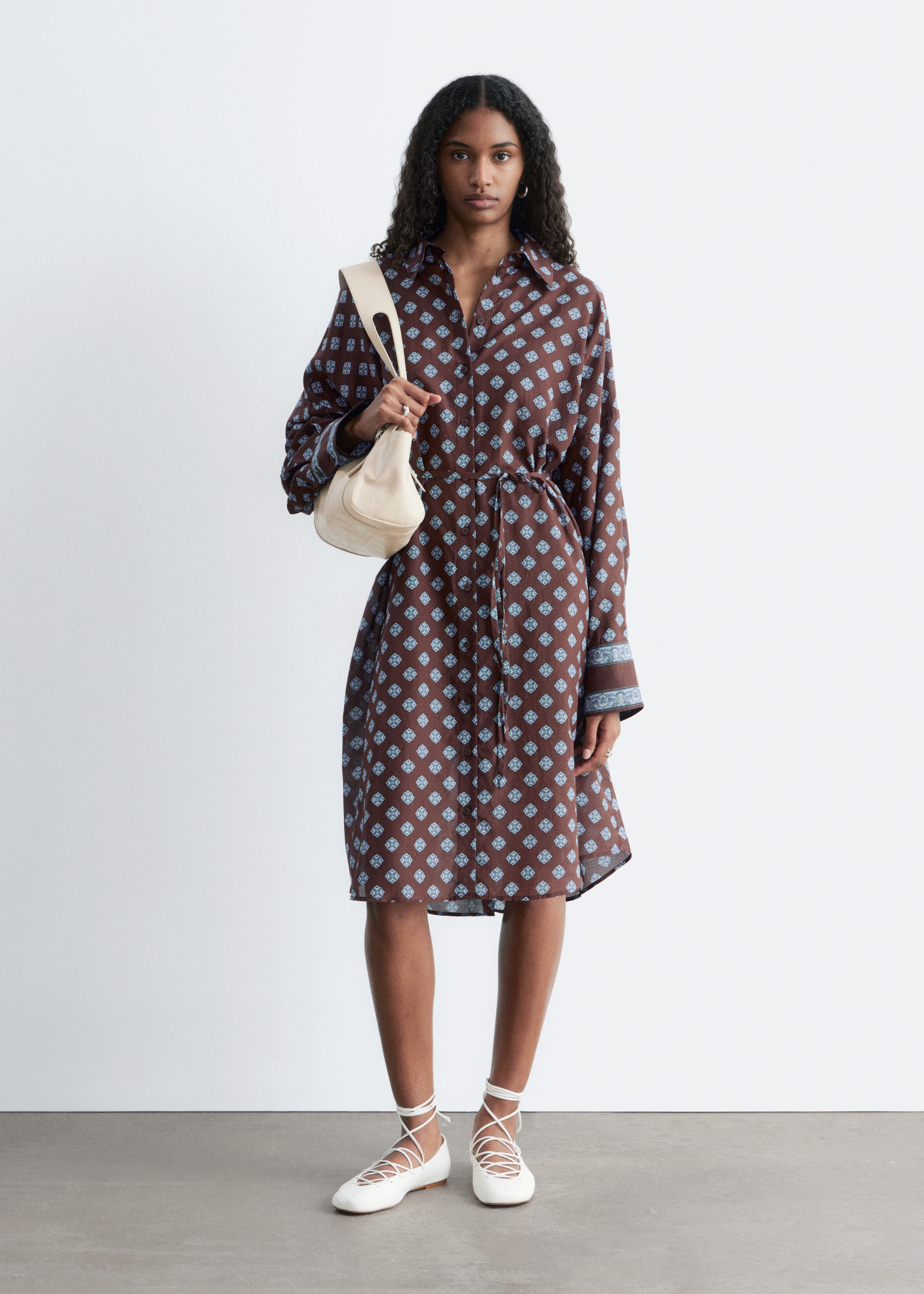 mauve silk dress Mauve Modest V-Neck Silk Dress – Little Lala Boutique main image 0