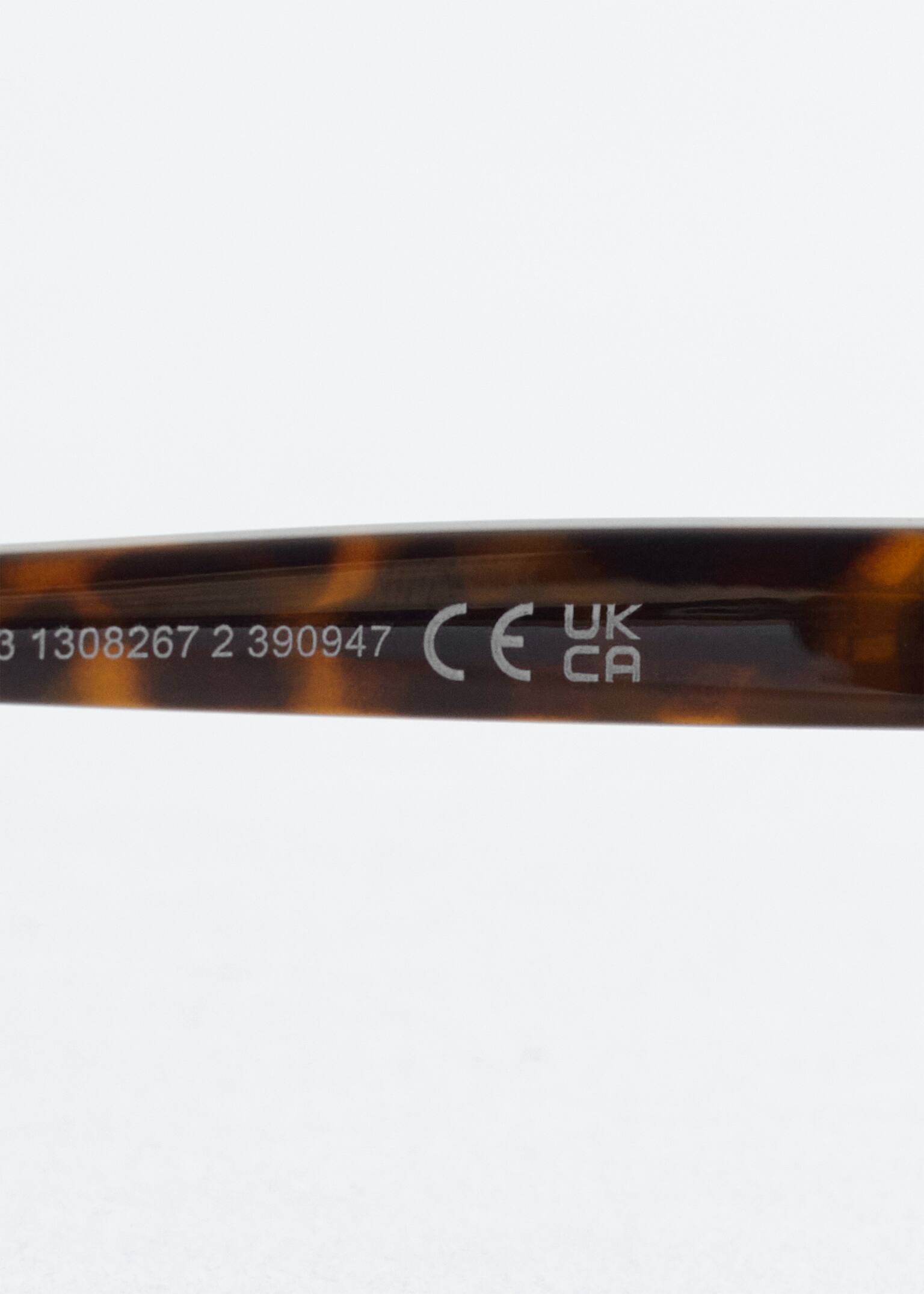 Lunettes de soleil œil de chat allongées - Écaille de tortue brune/Jaune clair - 4