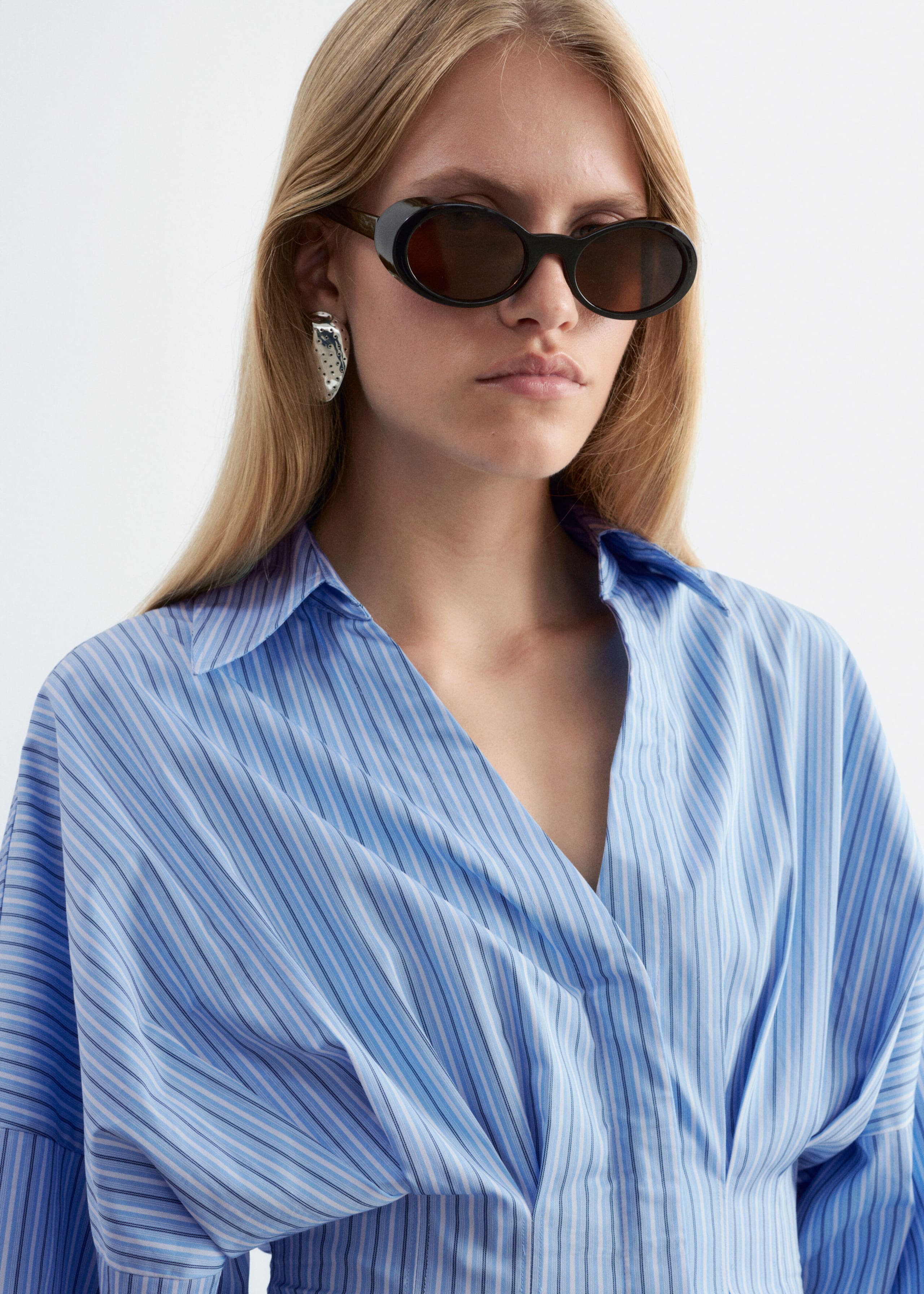Fitted-Waist Cotton Shirt - White - Lookbook