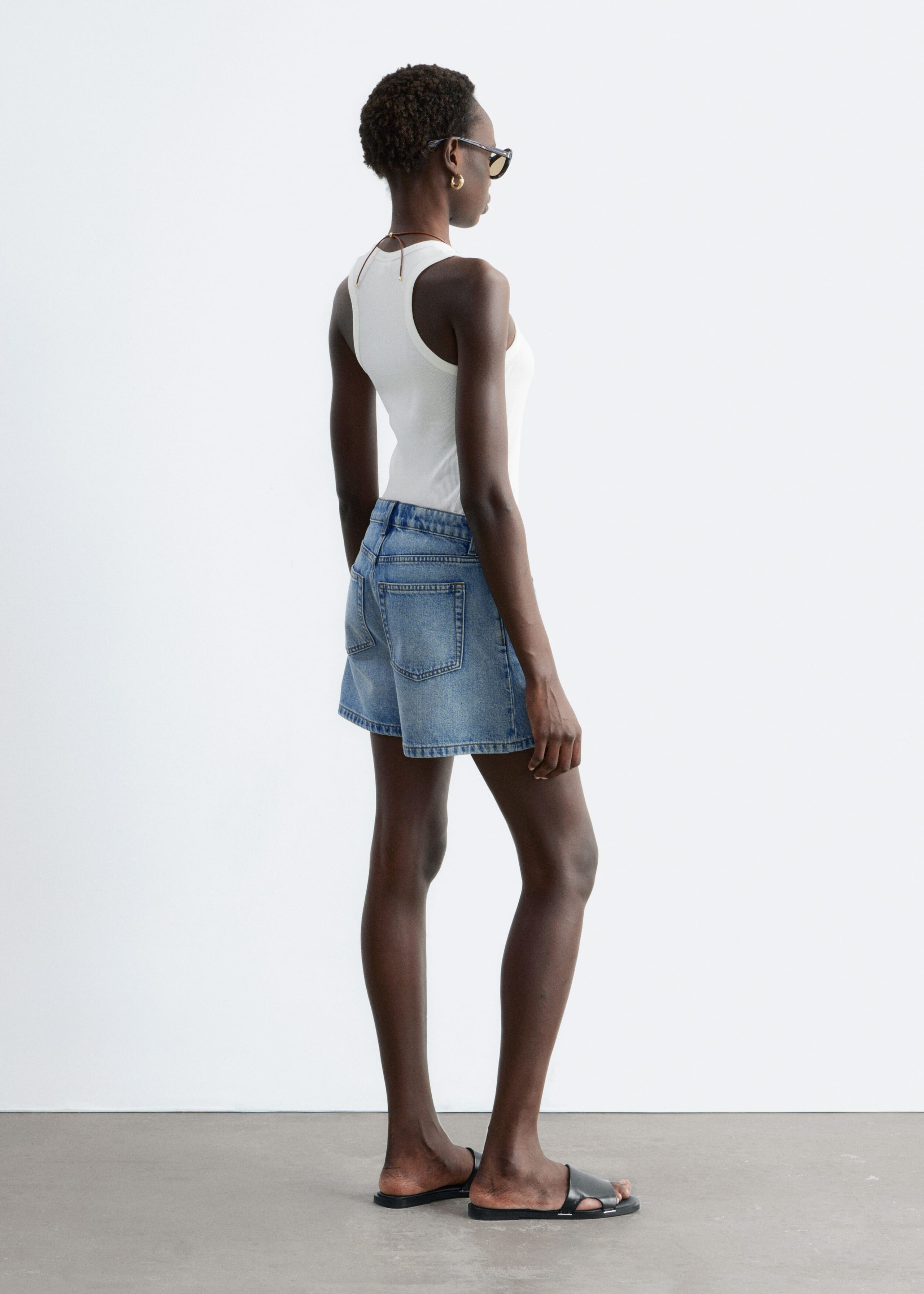 Image of Geripptes Tanktop aus Baumwolle