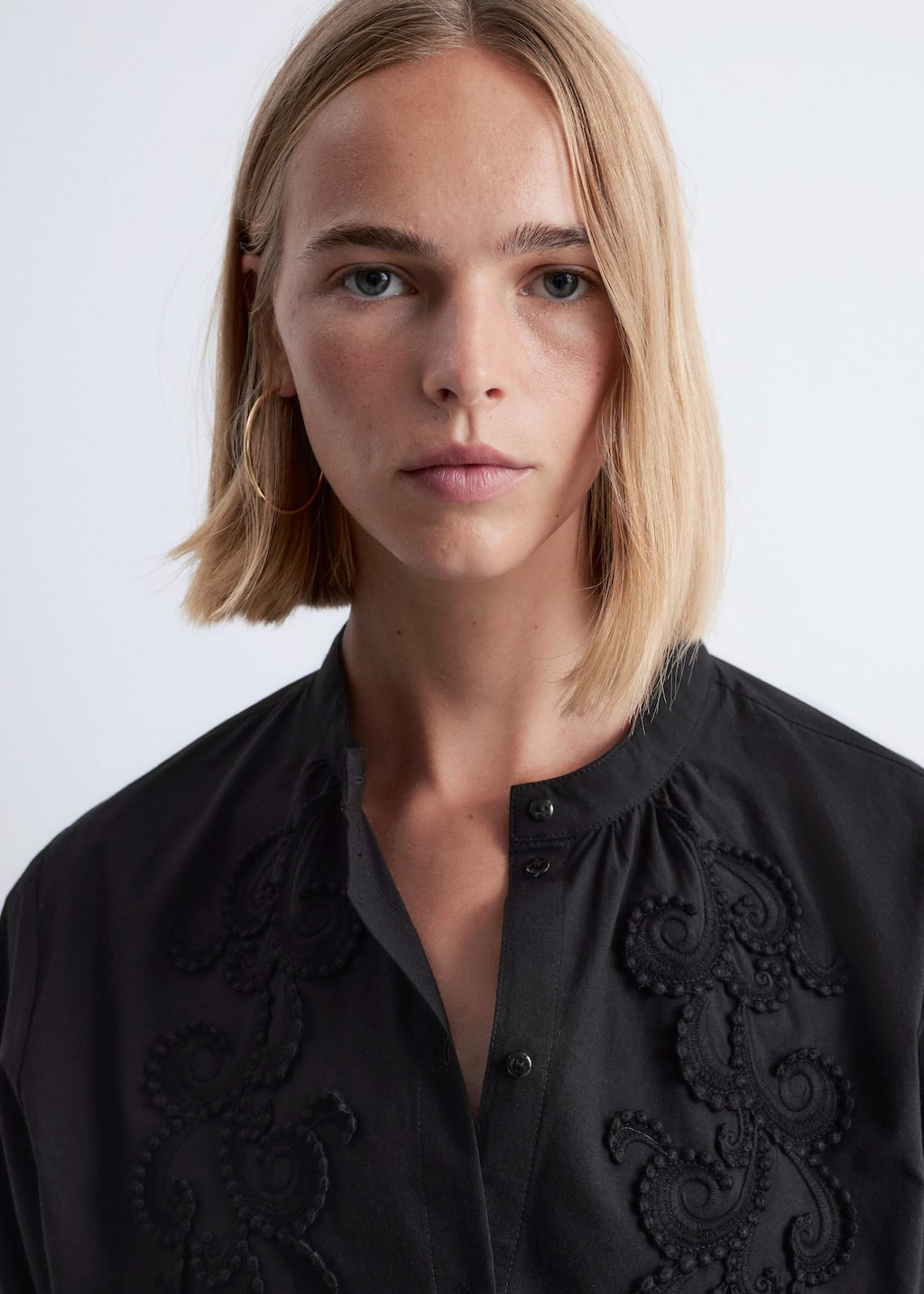 Image of Cotton Embroidered Blouse