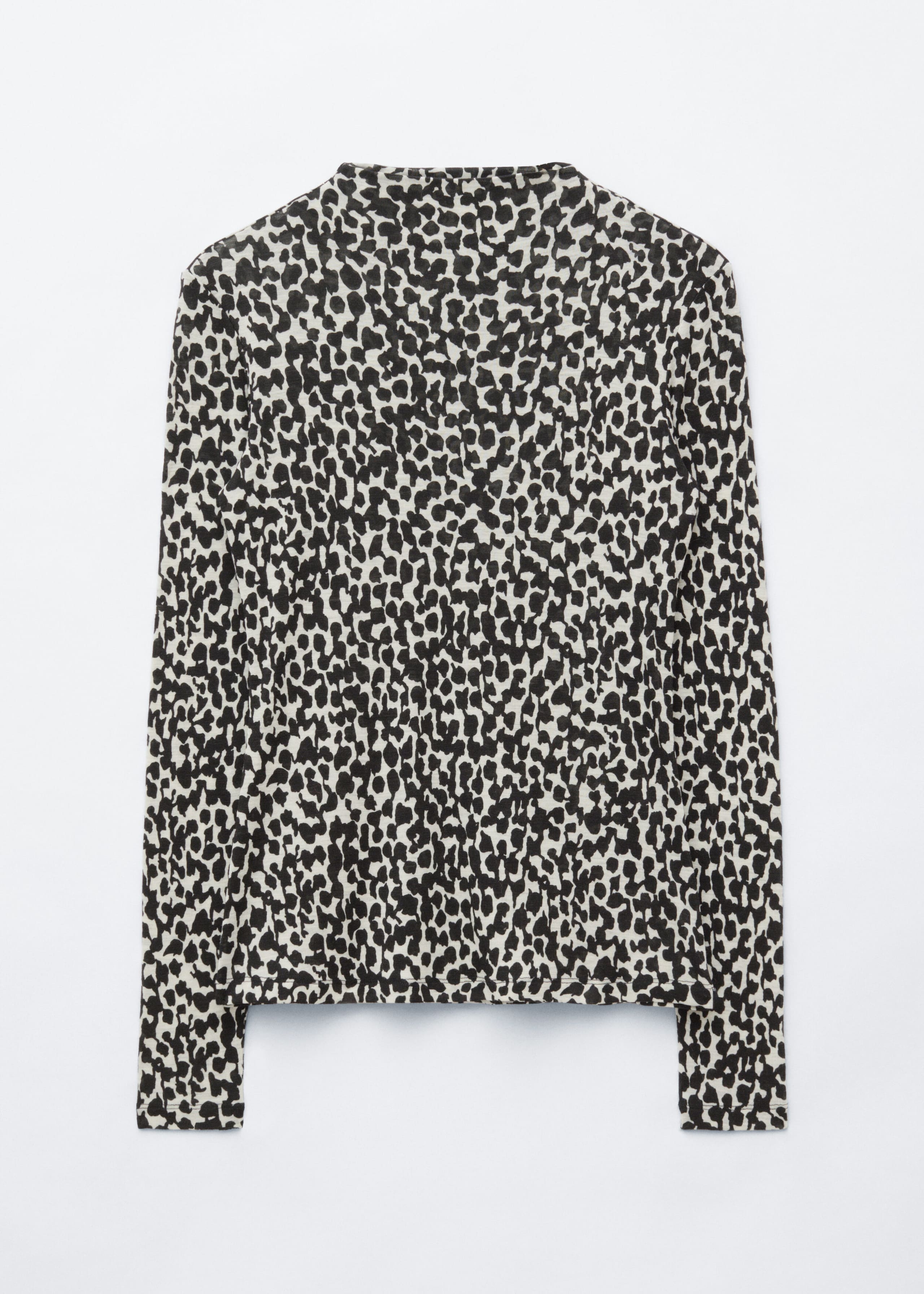 Wool Mock-Neck Top - White/Black - Still Life