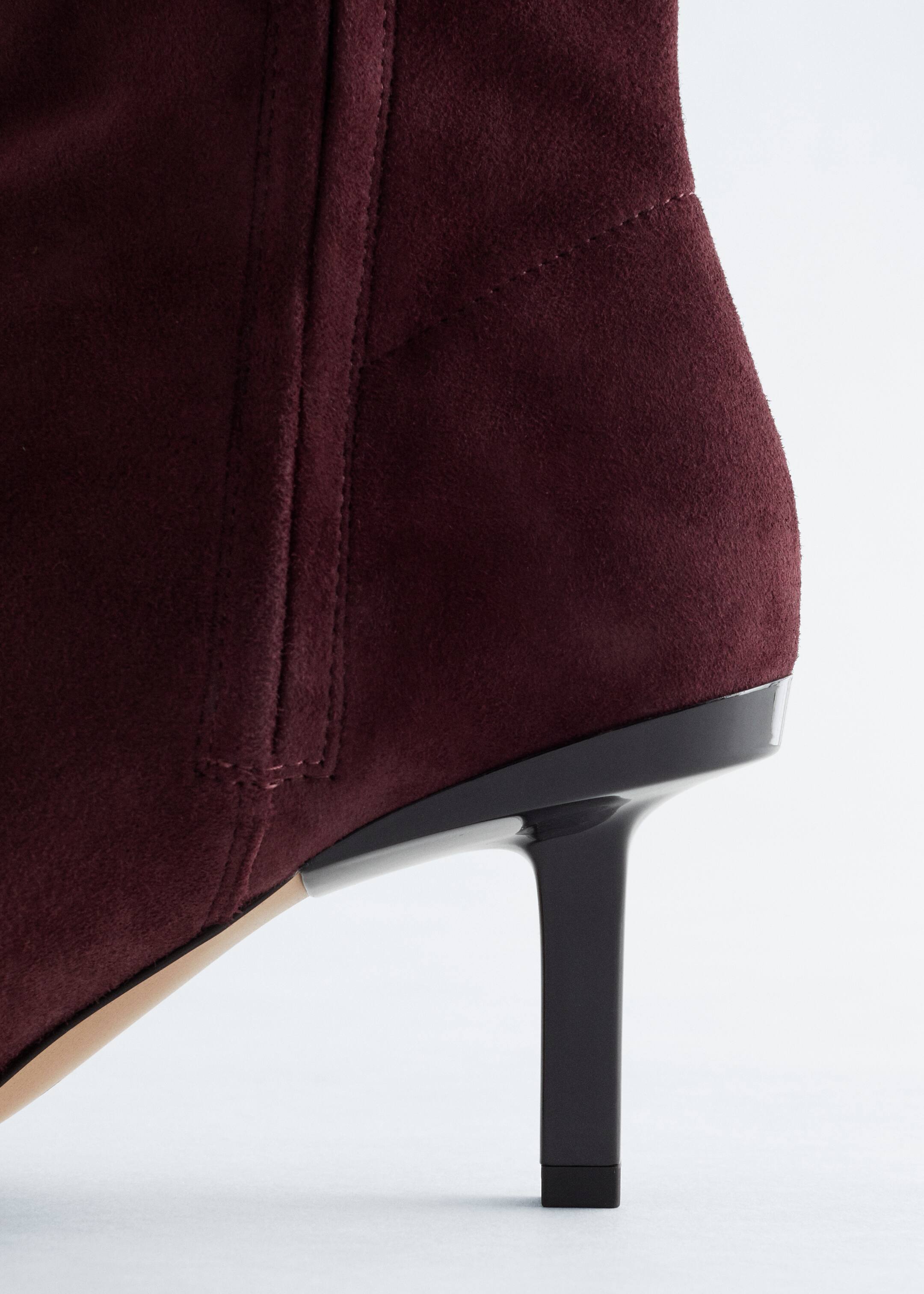 Grotere afbeelding bekijken: Stretch-Leather Ankle Boots - Bordeauxrood - DAMES | H&M BE 5