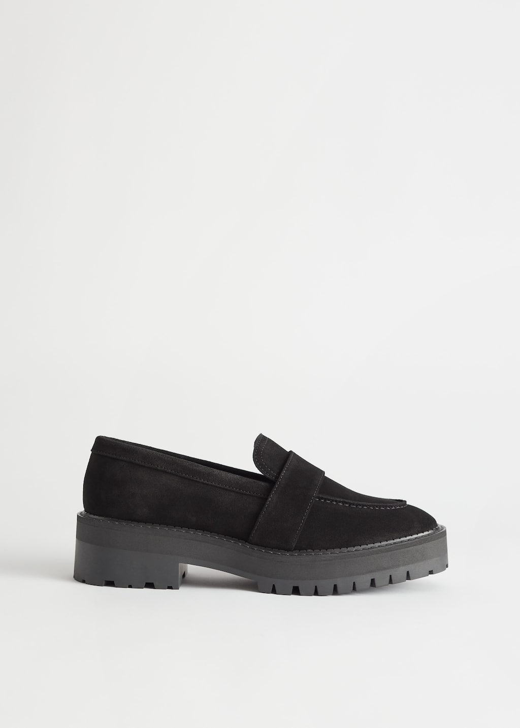 Chunky Leather Loafers - Beige Suede - Stillleben