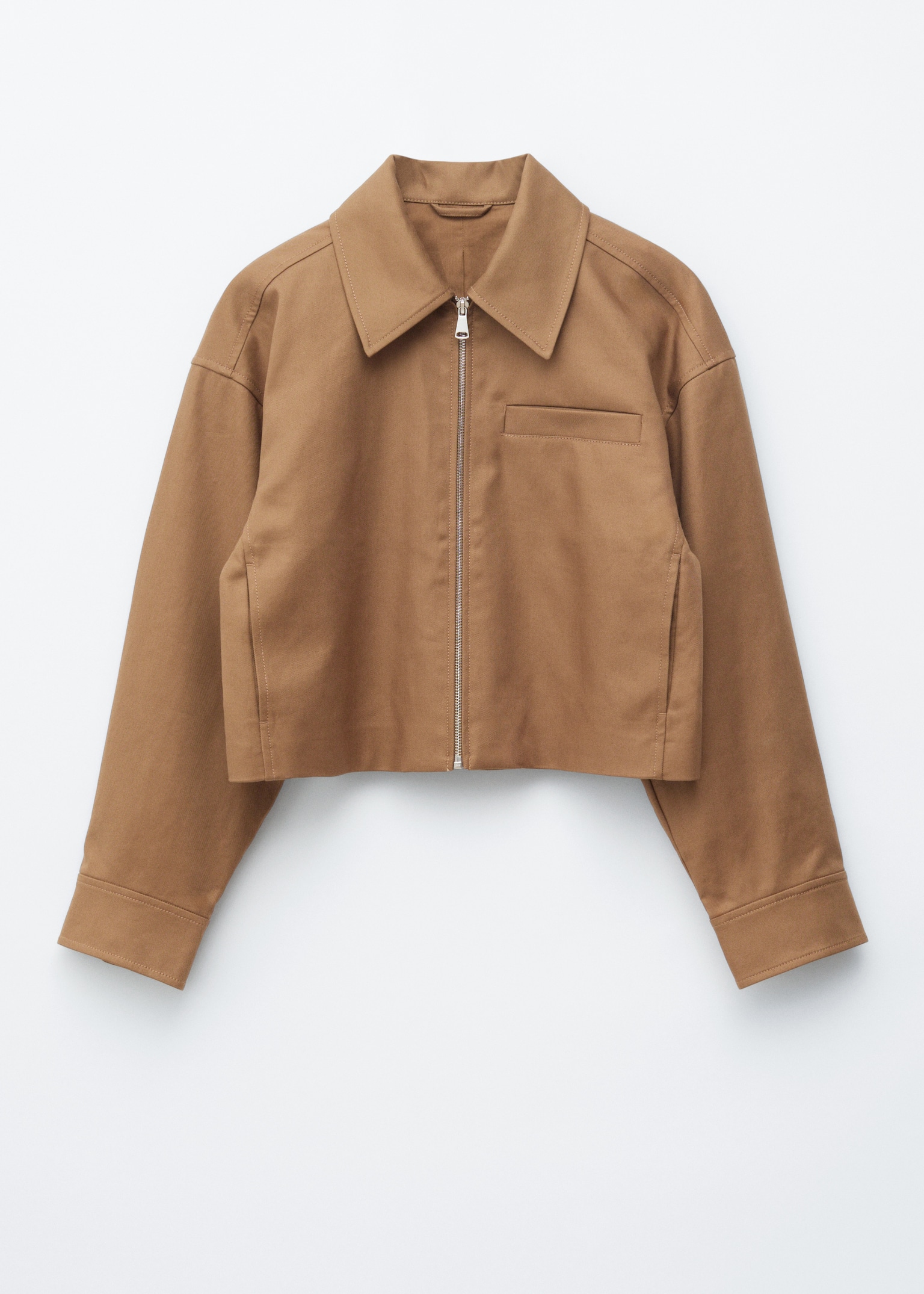 Short Twill Jacket - Dark Beige