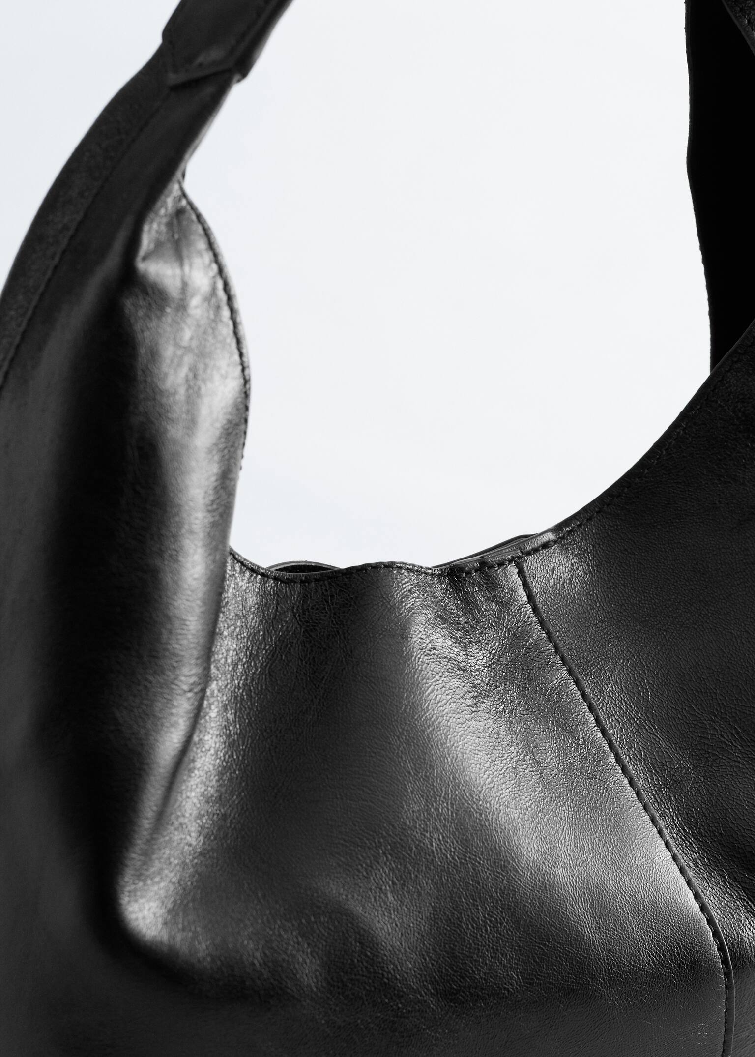 Klasická kožená kabelka - Black/Mahagónová/Čierna - 4