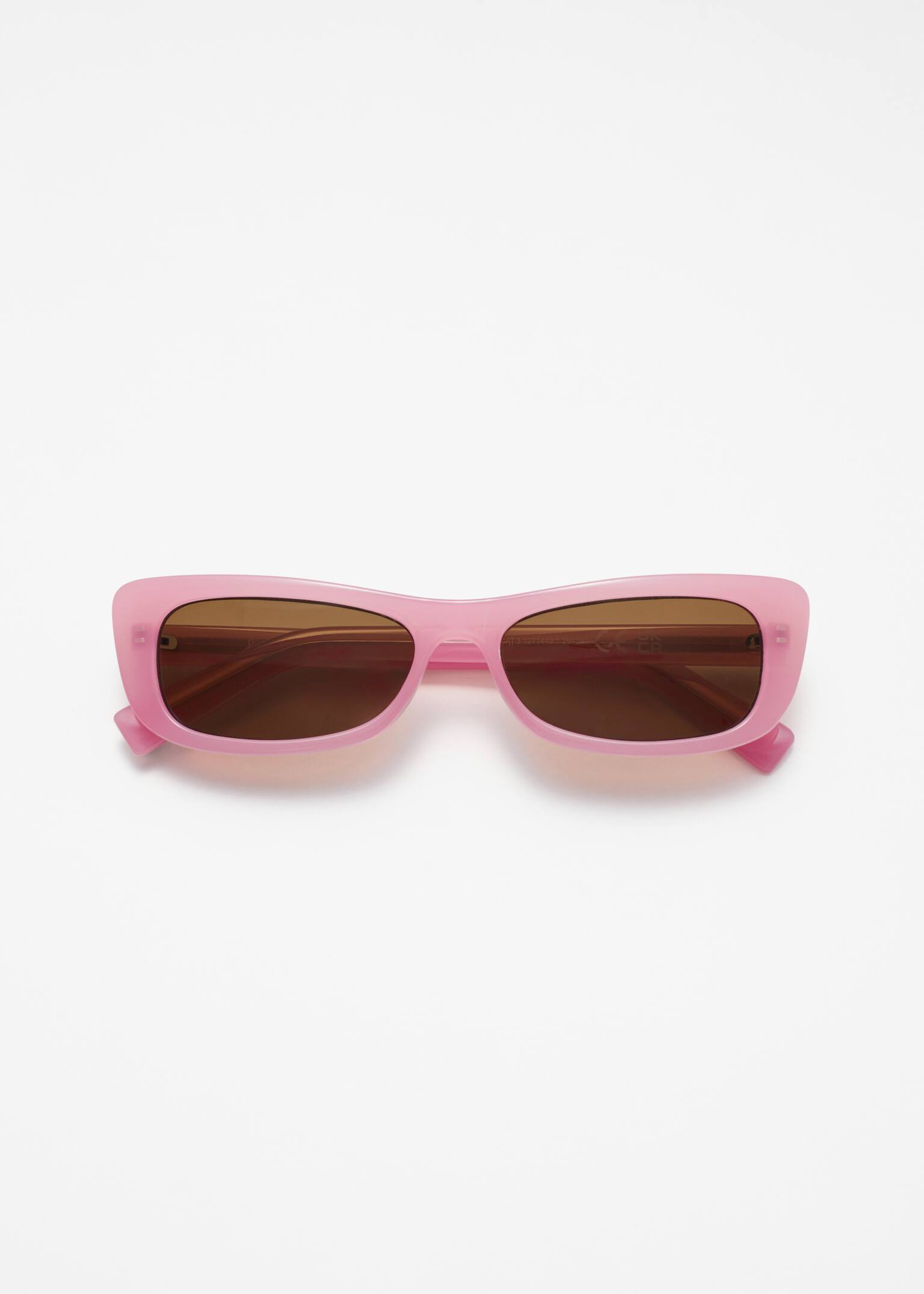 Gafas de sol alargadas estilo Cat Eye - Rosa claro/Negro