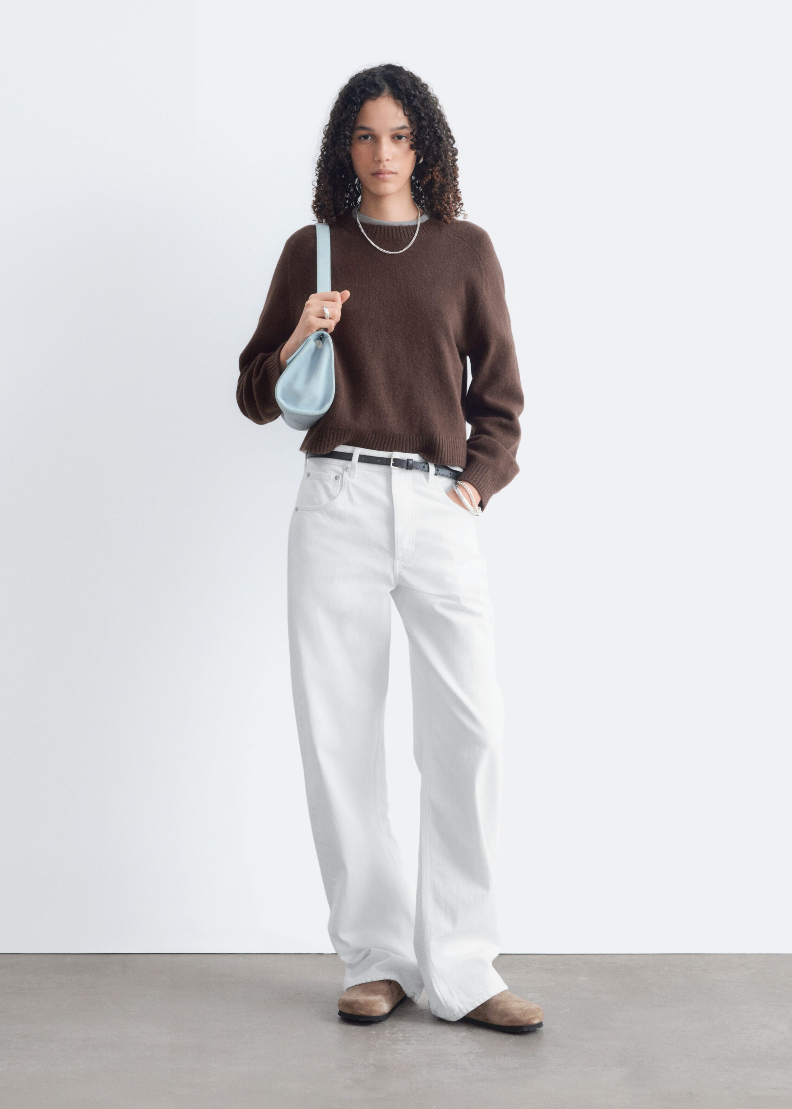 Gestrickter Pullover - Dunkelbraun - Lookbook