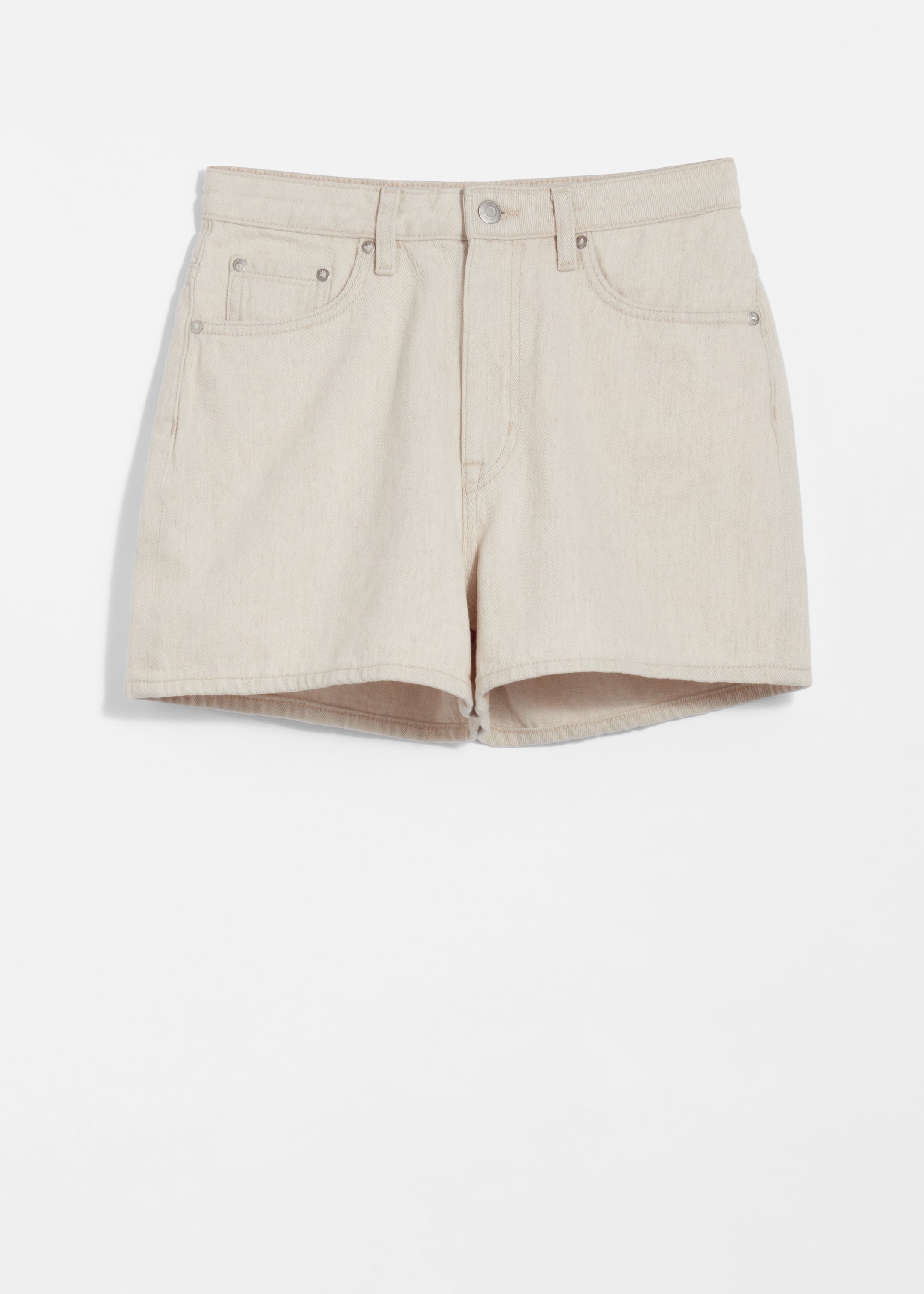 Näytä suurempi kuva: Viisitaskufarkkushortsit - Vaaleanbeige - NAISET | H&M FI 1