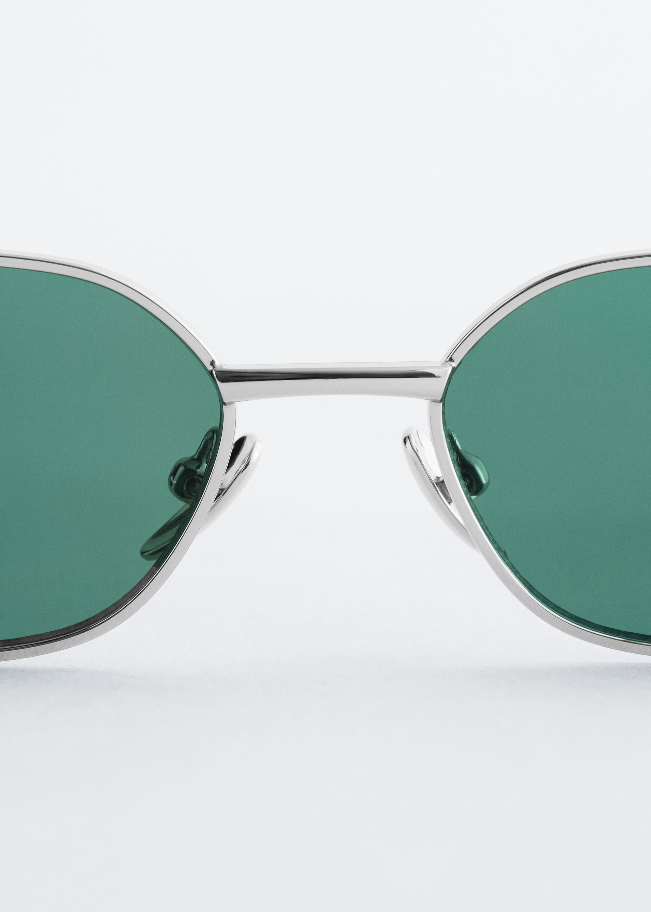 Slim Rectangular Sunglasses - Silver - Still Life