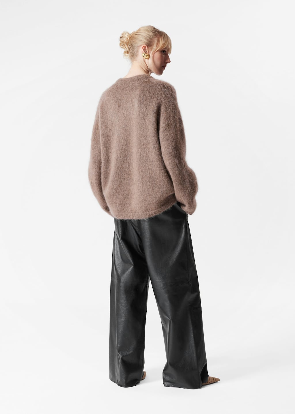 Pullover aus Mohair-Mix - Graubraun - Lookbook