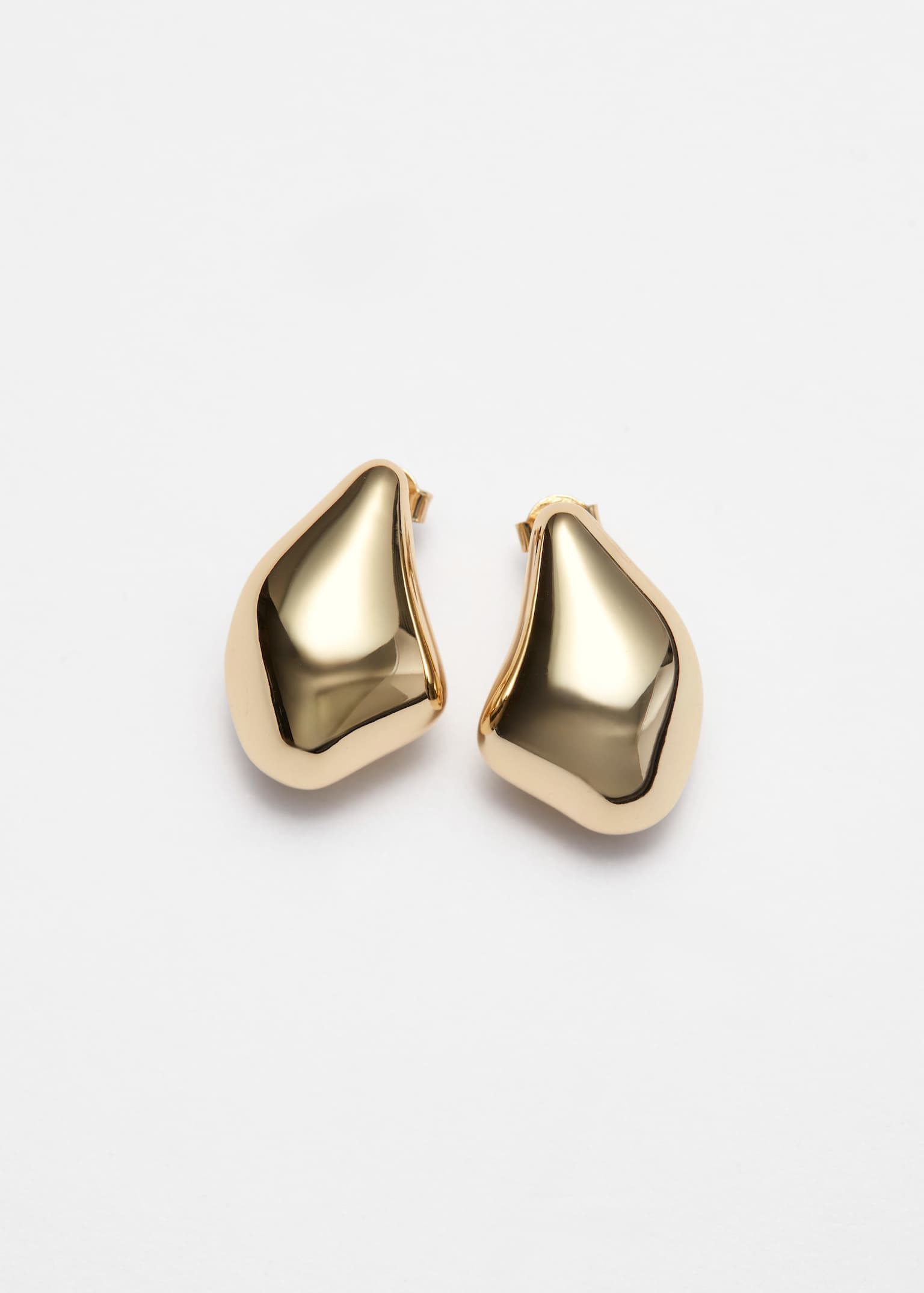 Sculpted Pebbles Earrings - Arany