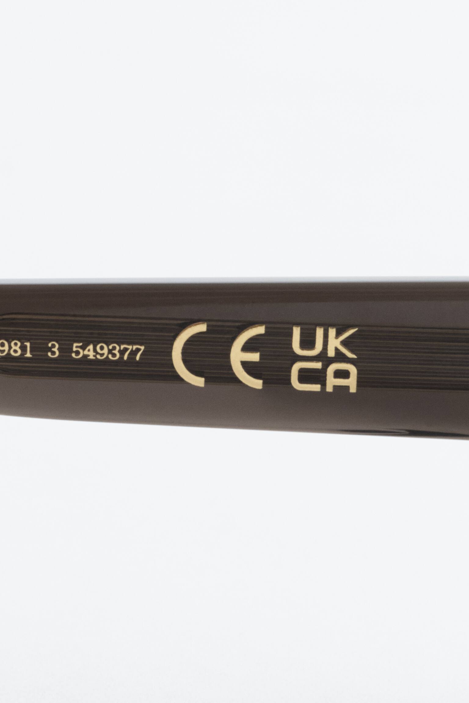 Zonnebril van acetaat met ovaal montuur - Grijs/Oranje tortoise - 5