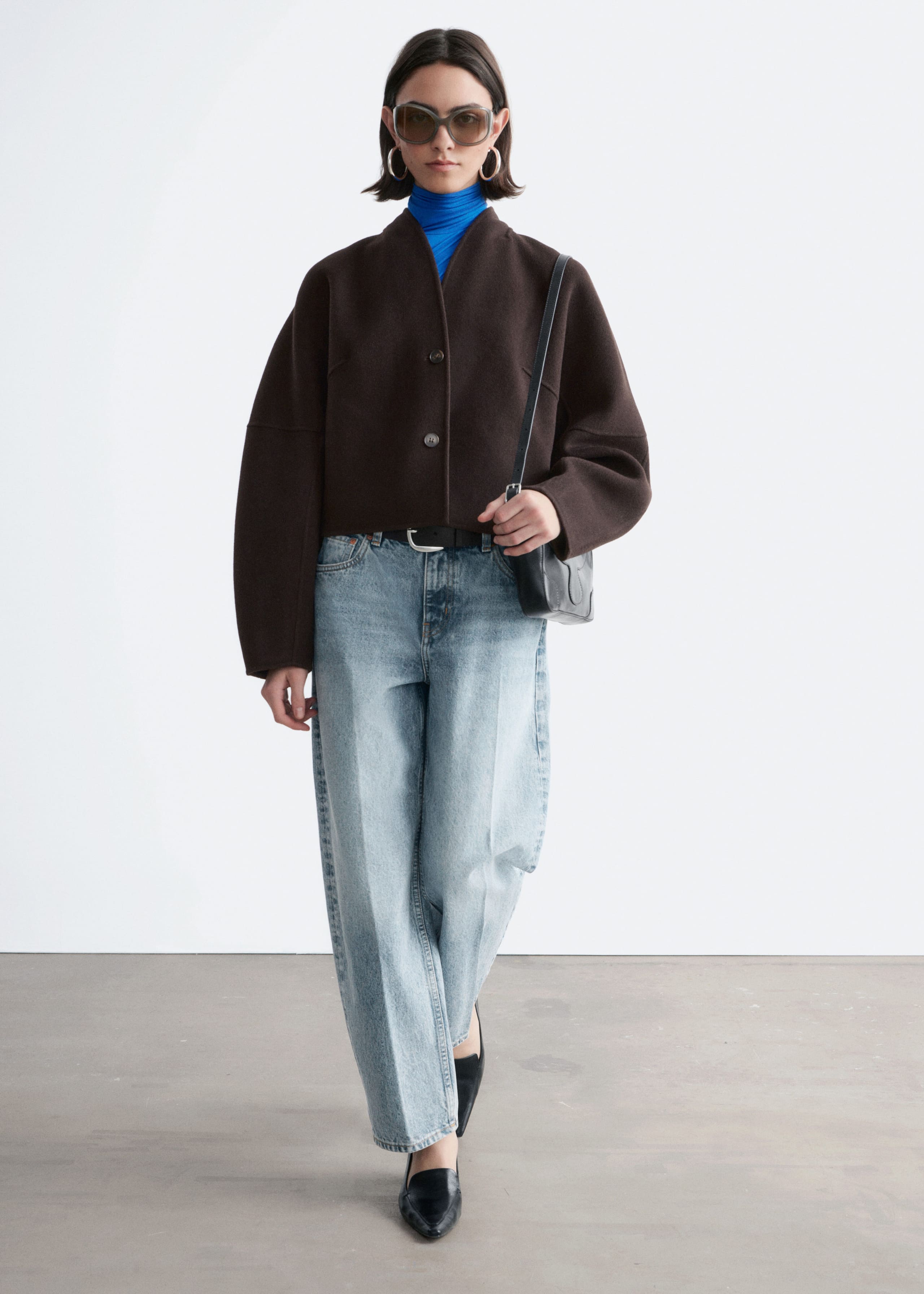 Wool Doublé Jacket - Brown - Lookbook