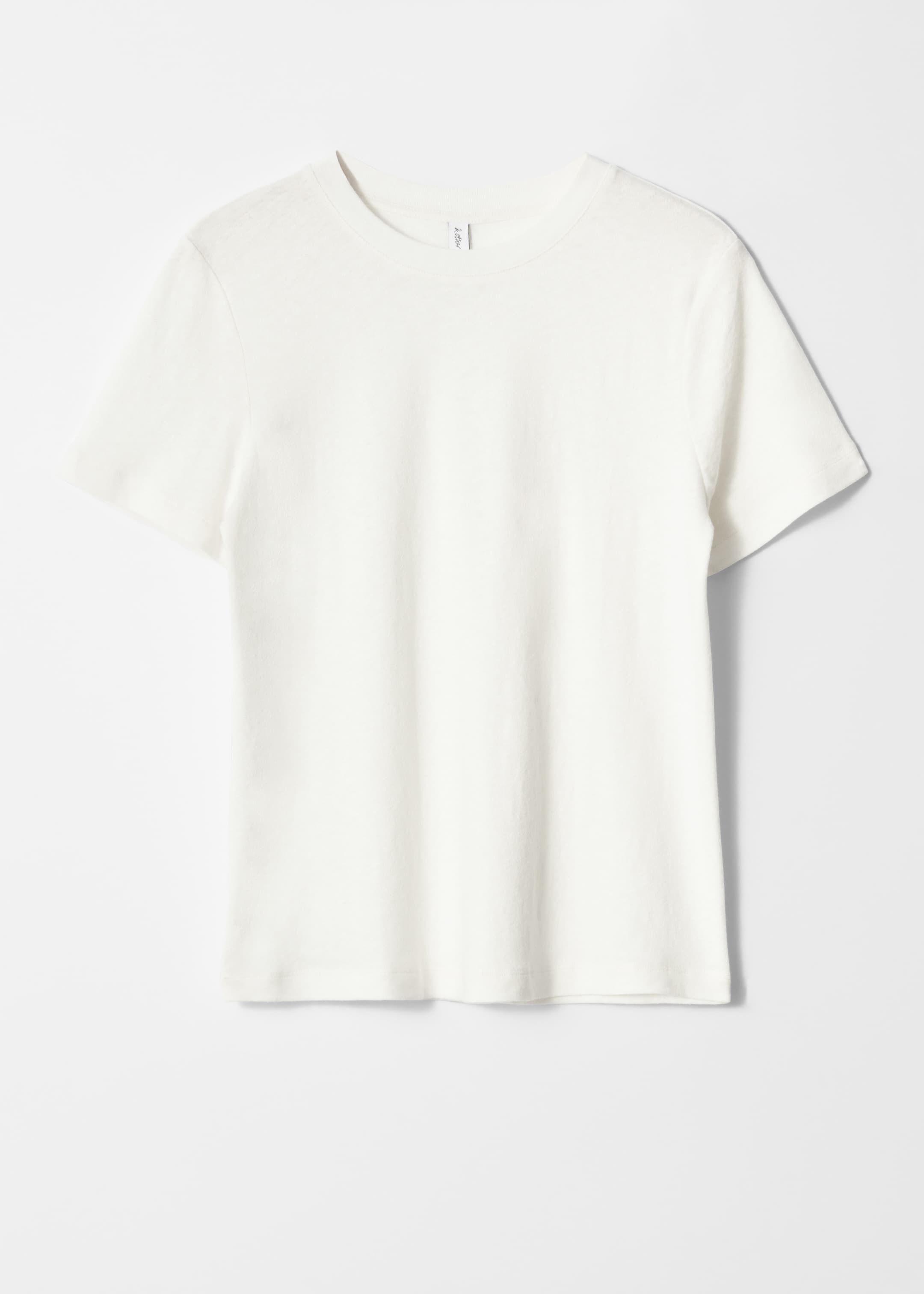 Visualizza immagine più grande: T-shirt in misto lino - Bianco - DONNA | H&M IT 5