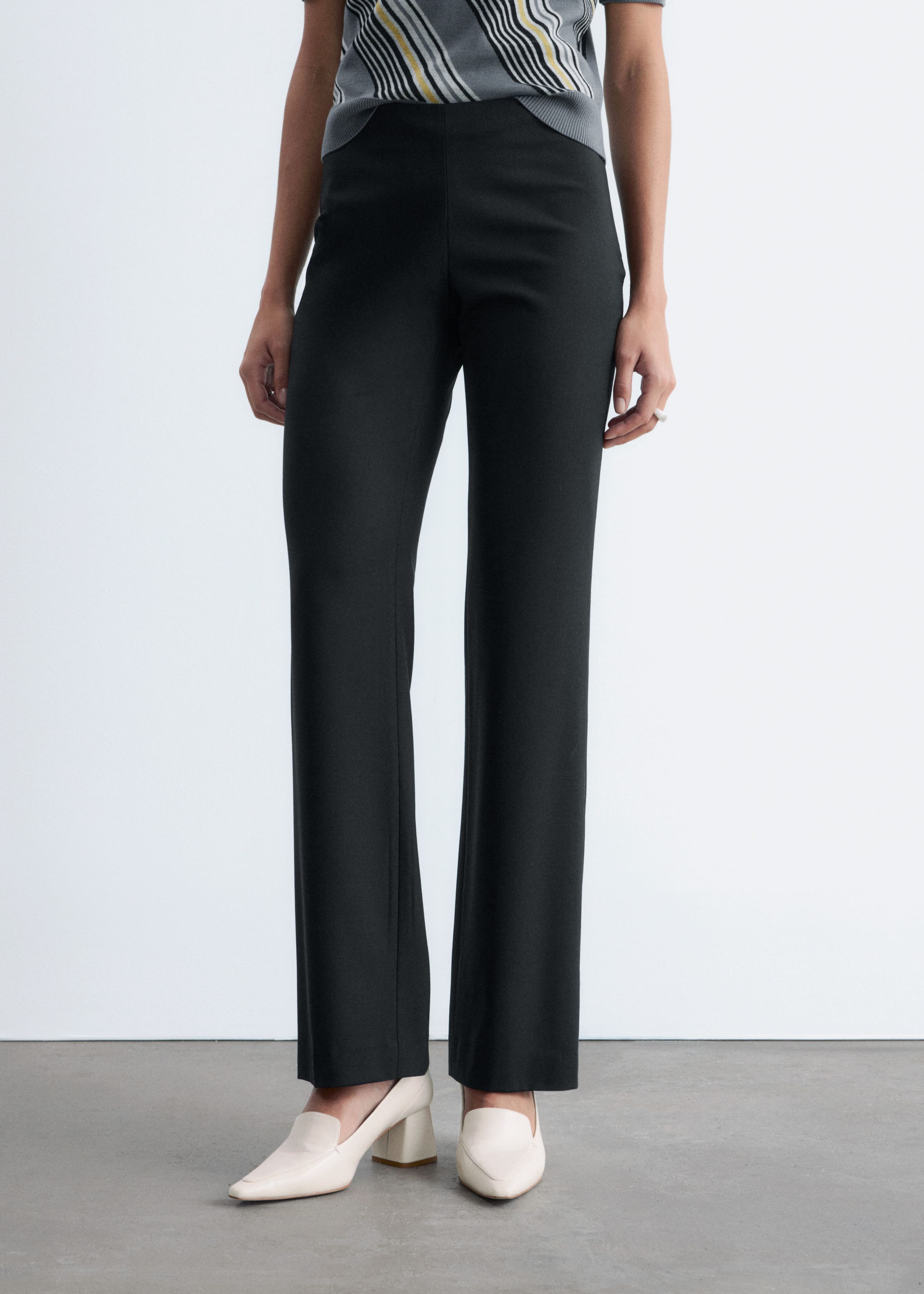 Merino Wool Straight-Leg Trousers - Grey - Lookbook