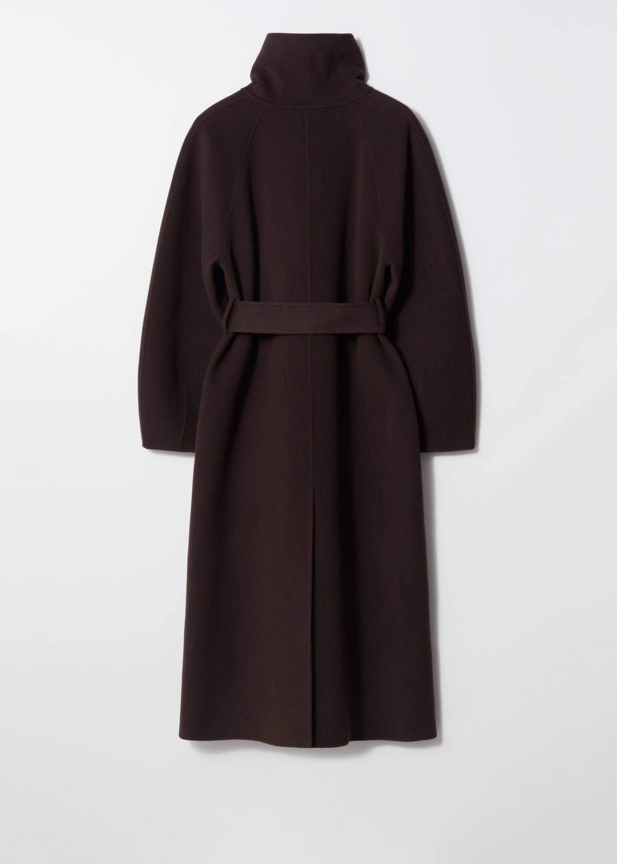 Agrandir l'image: Manteau en laine à col cheminée - Marron foncé - FEMME | H&M CH 1