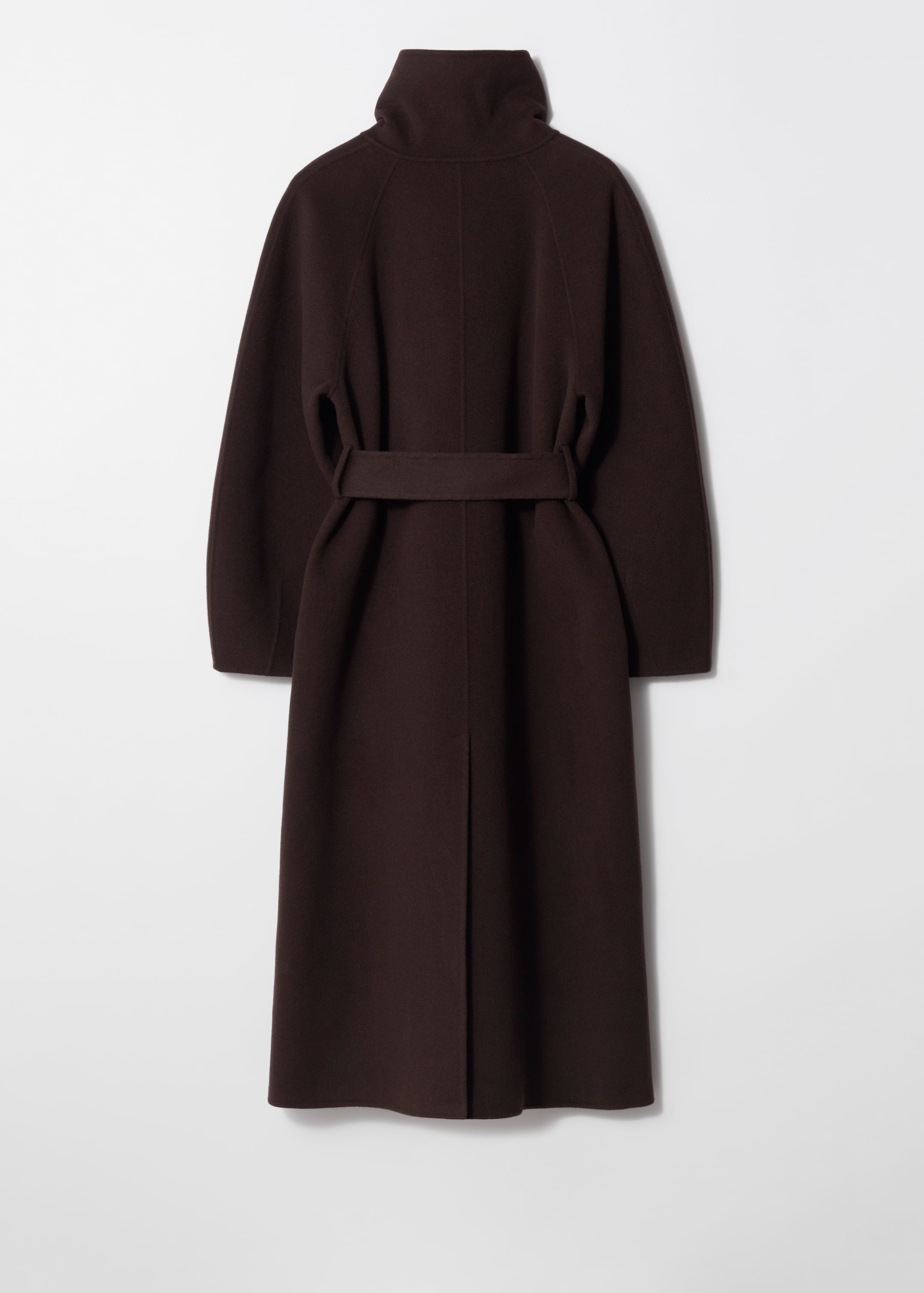 View larger image: Funnel-Collar Wool Coat - Dark brown - Ladies | H&M GB 2