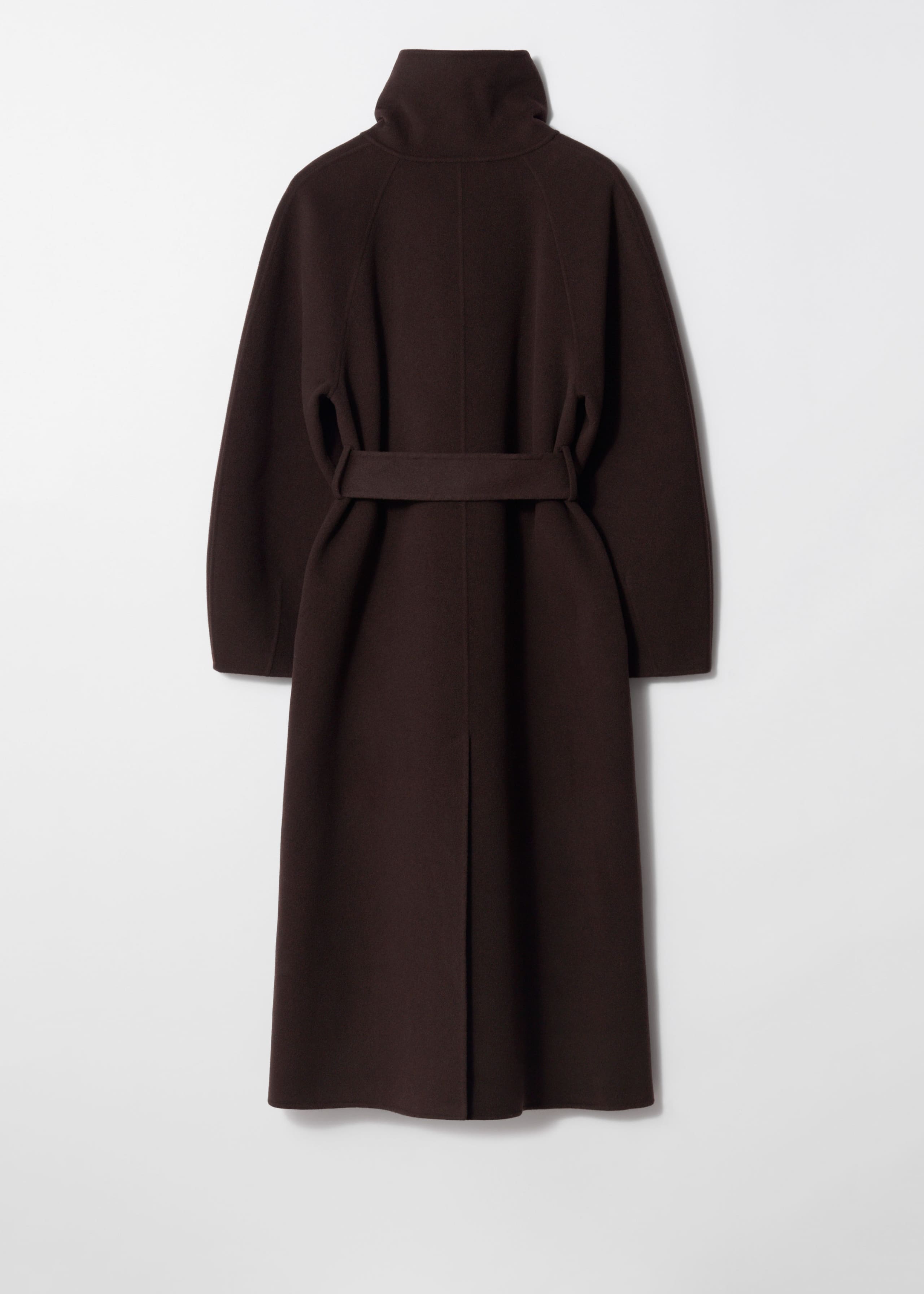 Image of Funnel-Collar Wool Coat